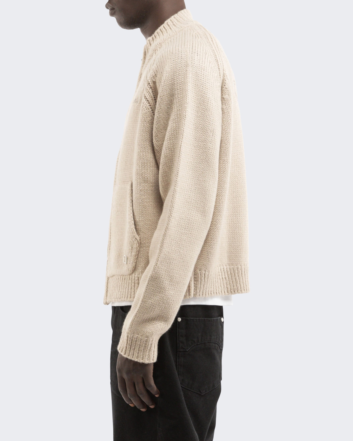 Herren Éclat Knit Zipper Creme