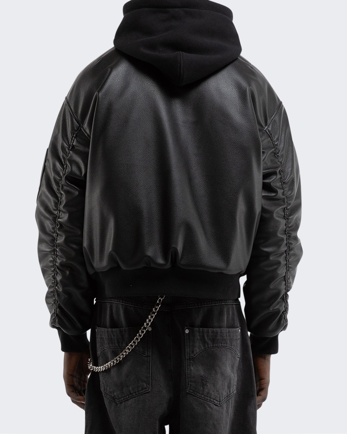 Herren Métropolitain Bomber Black Leather