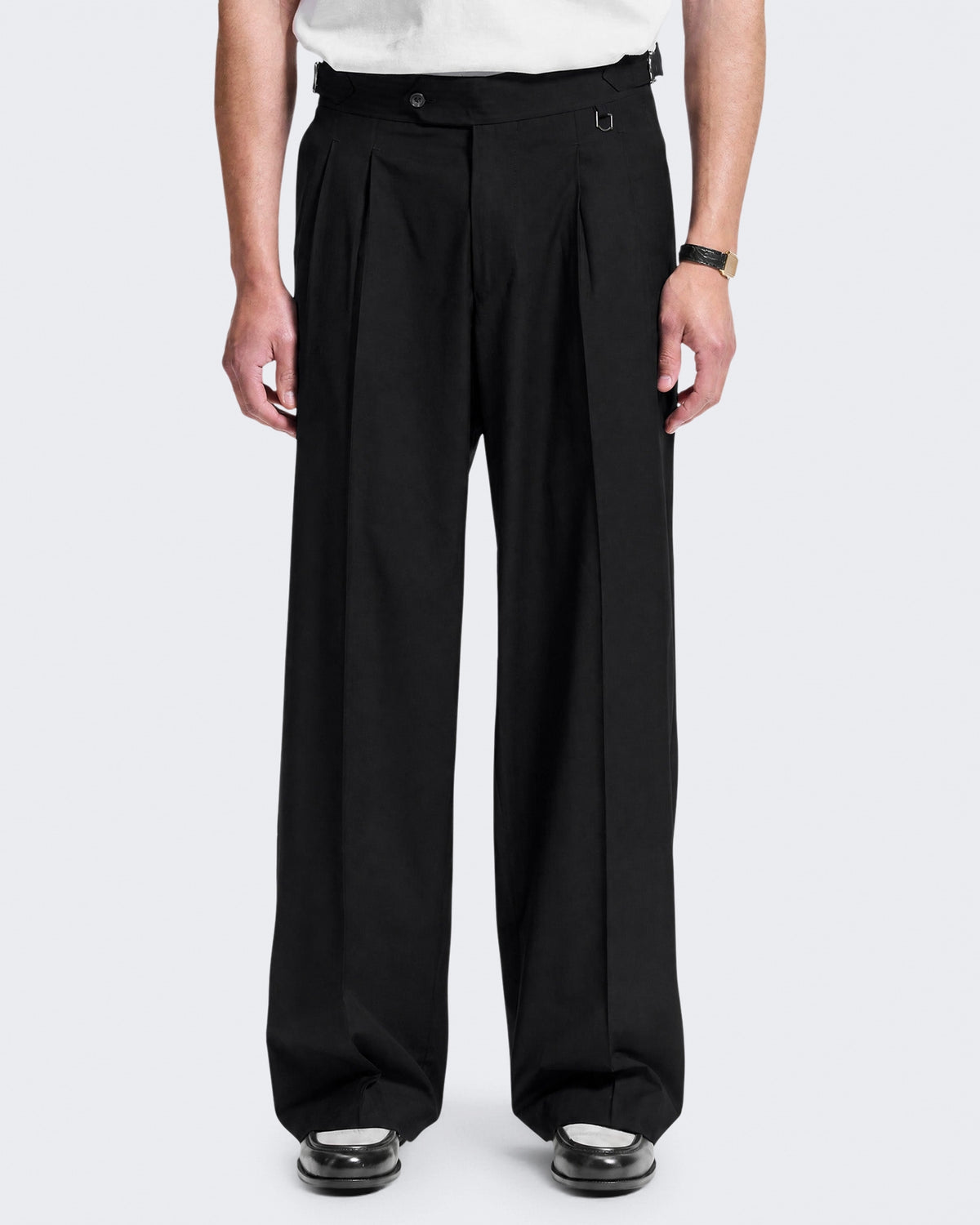 Herren Tailored Baggy Pants Black