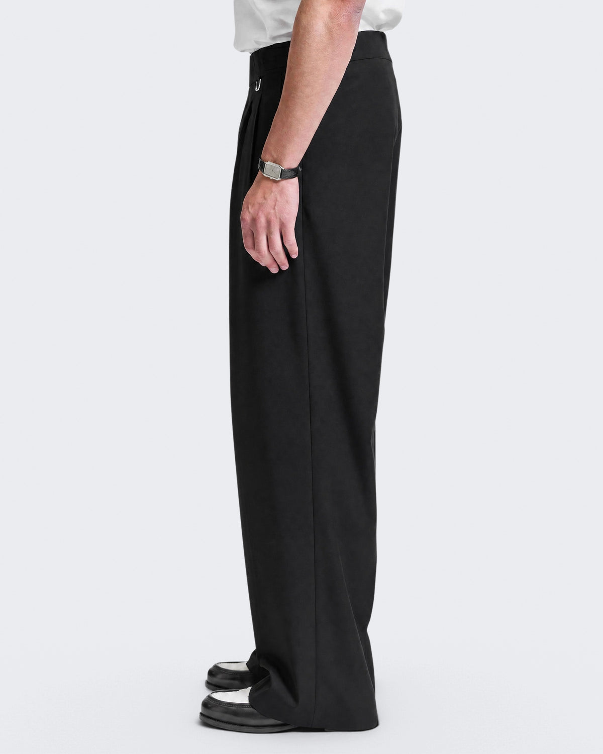 Herren Tailored Baggy Pants Black