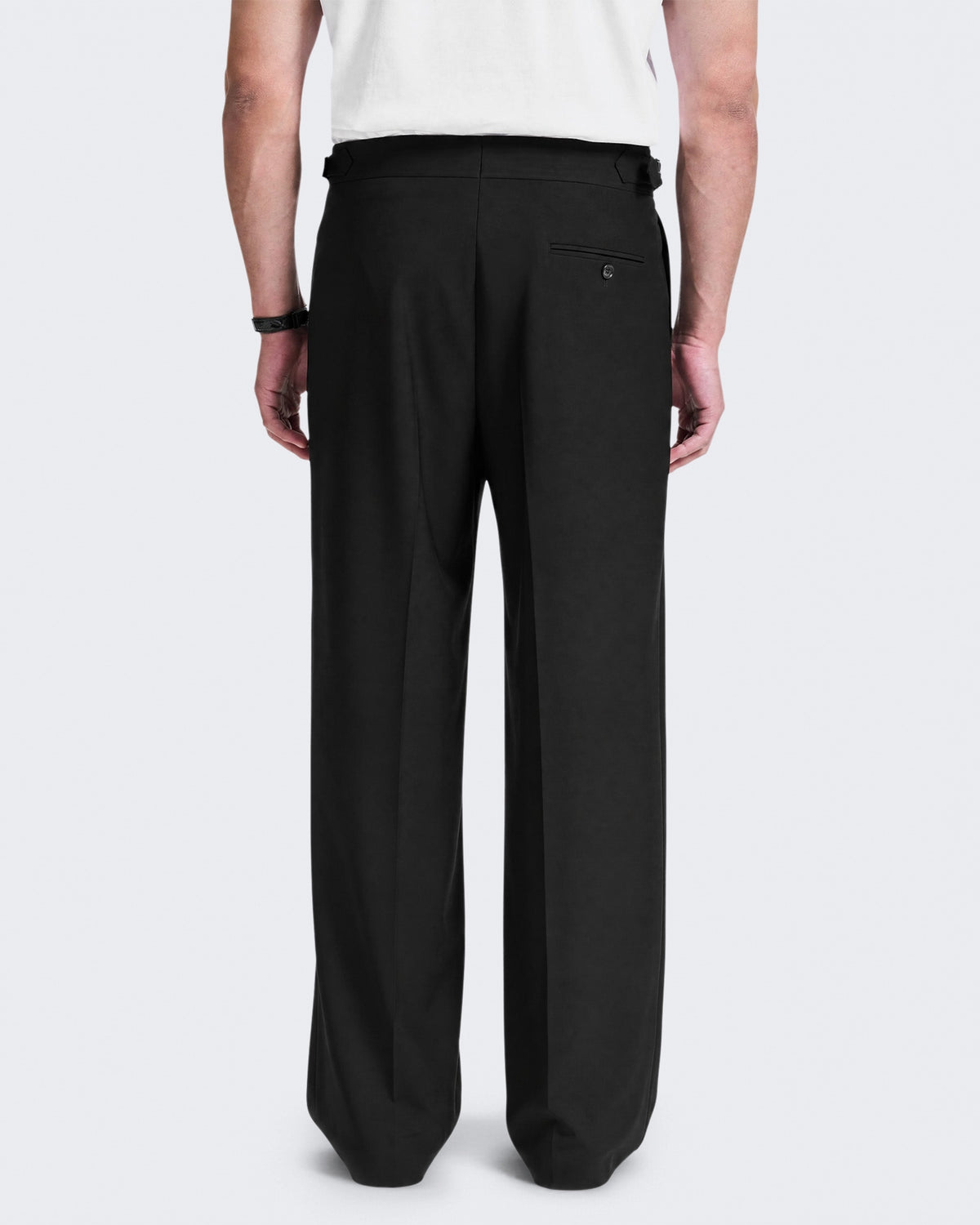 Herren Tailored Baggy Pants Black