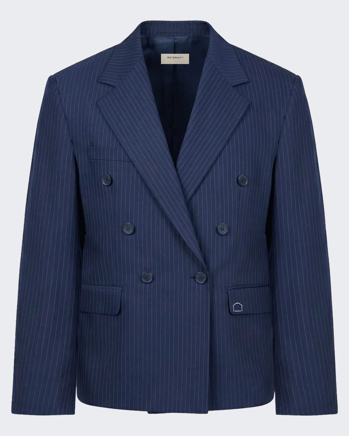 Heren Signe Blazer Pinstripe Blue