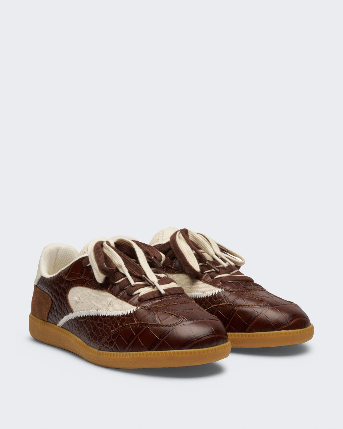 Herren L’Équipe Sneaker Croco Brown