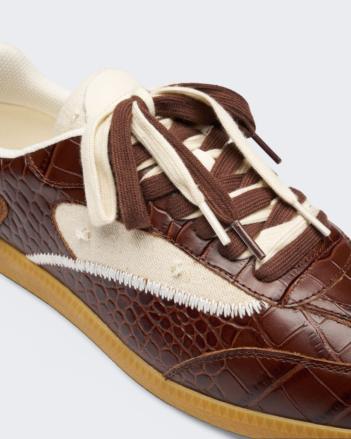 Herren L’Équipe Sneaker Croco Brown
