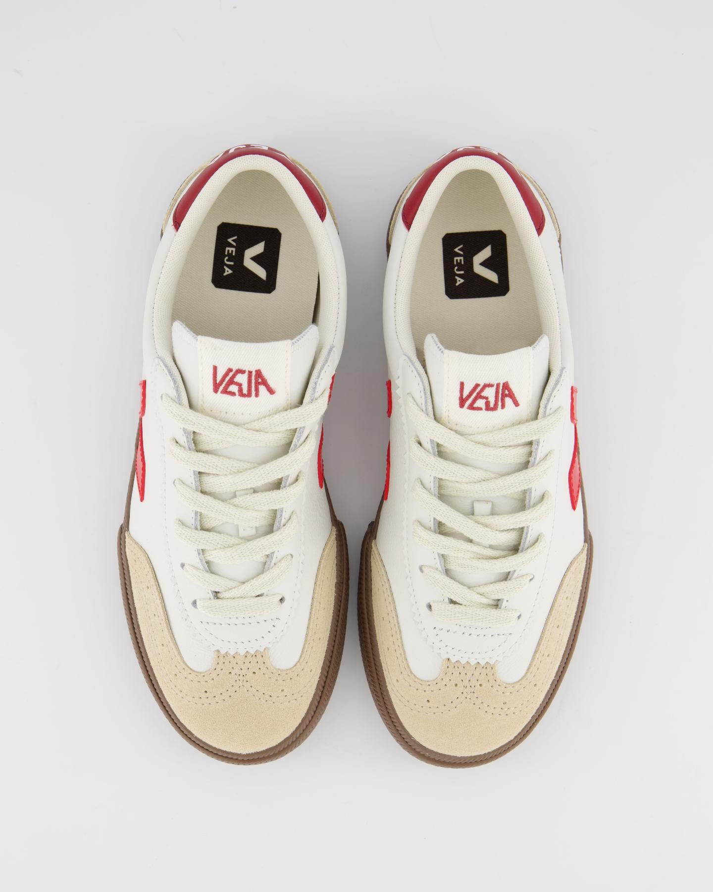 Dames Volley Sneaker Wit/Rood