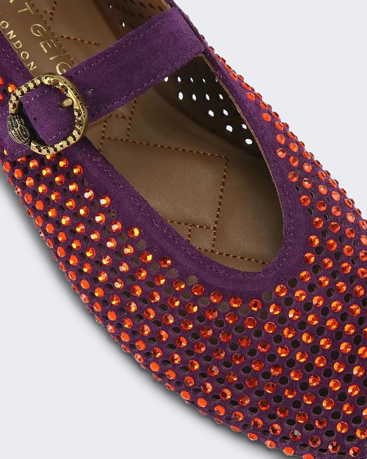 Dames Mayfair Ballet Flat Paars/Rood