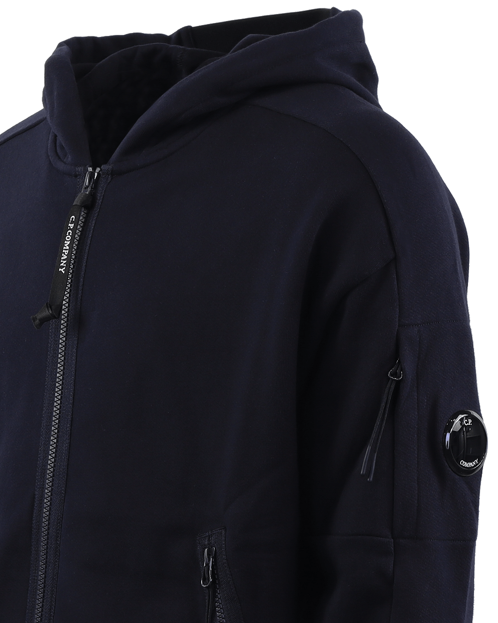 Heren Diagonal Raised Zipped Blauw