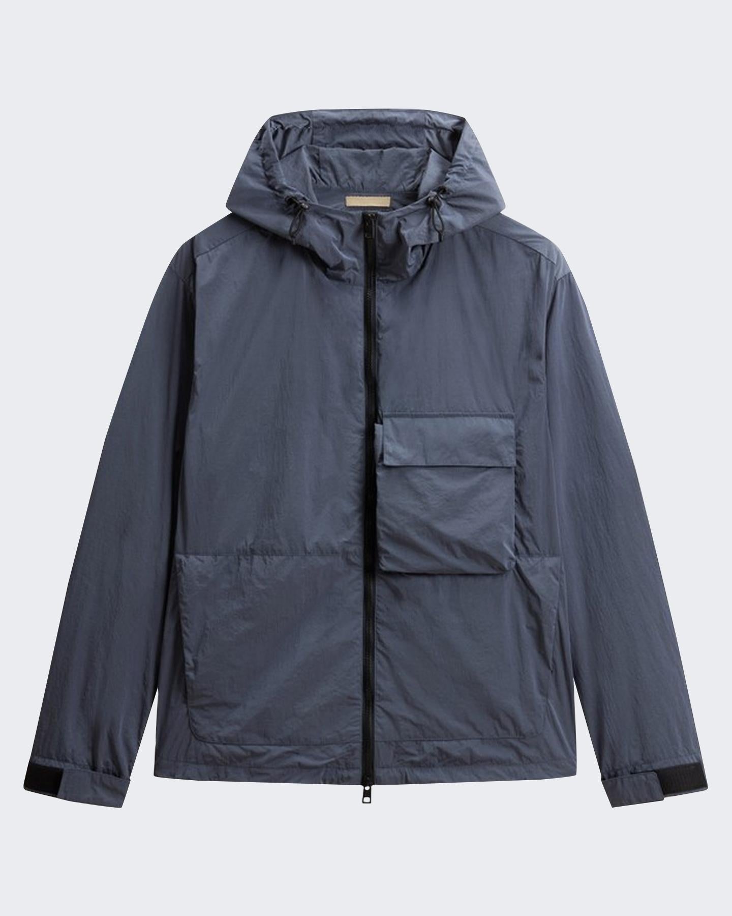 Heren Shiny Nylon Hooded Jacket