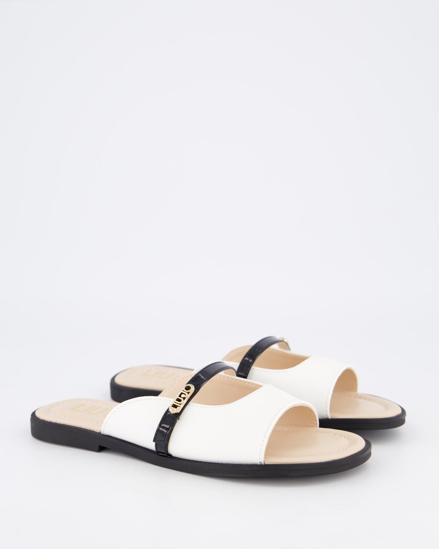 Dames Amira 933 Slippers Wit/Zwart