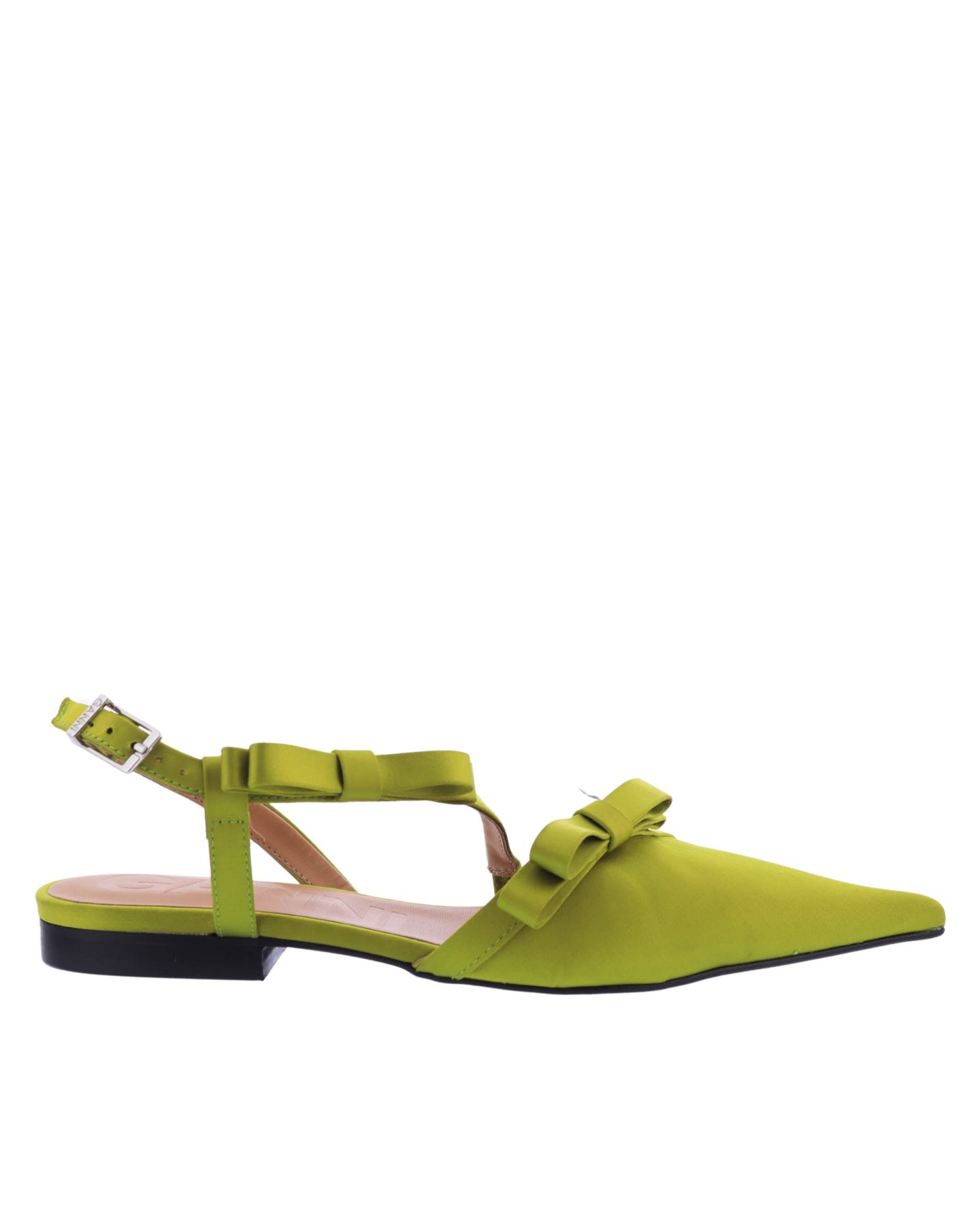 Dames Bow Pointy Ballerina Groen