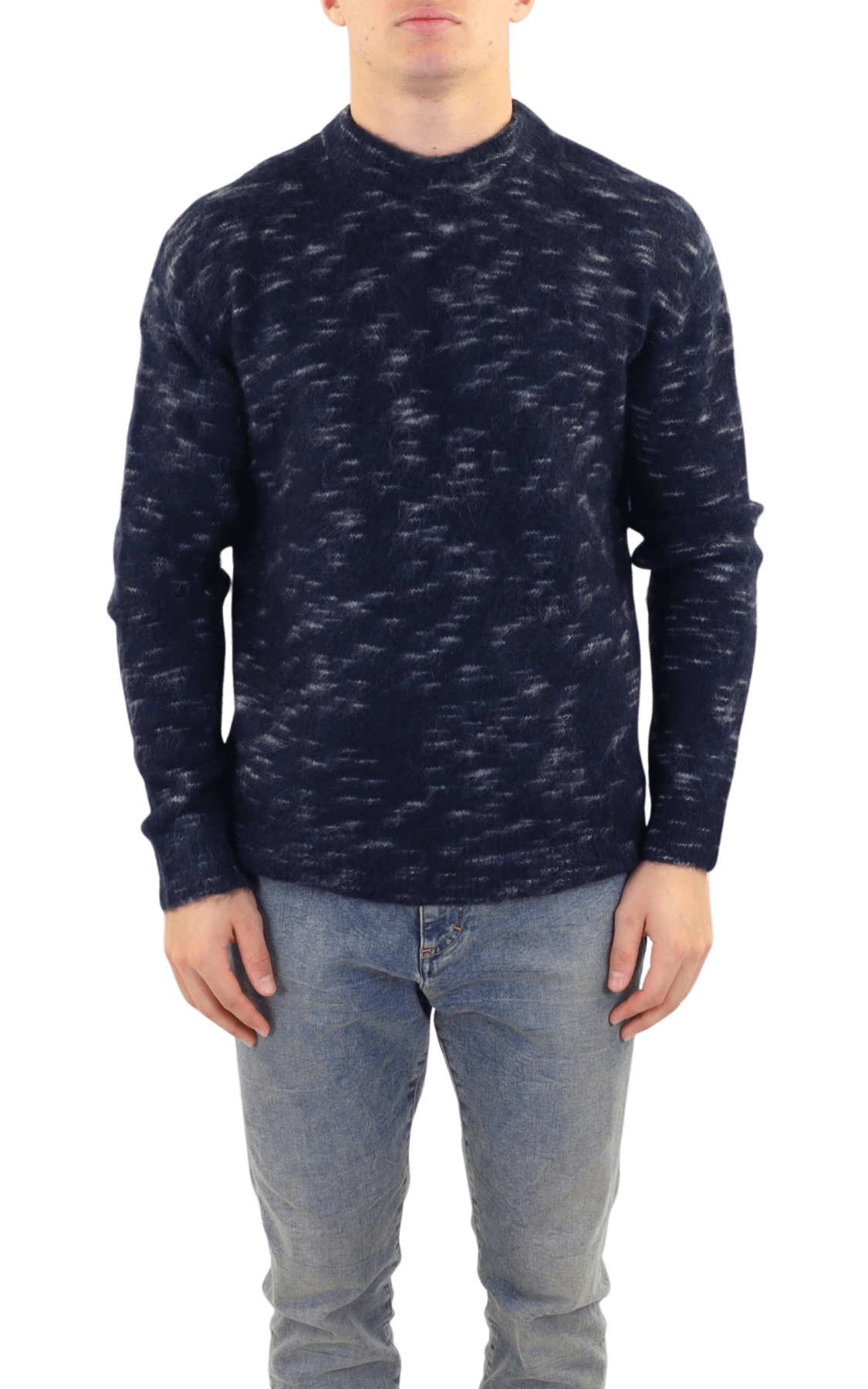 Heren Kniited Jumper Blauw