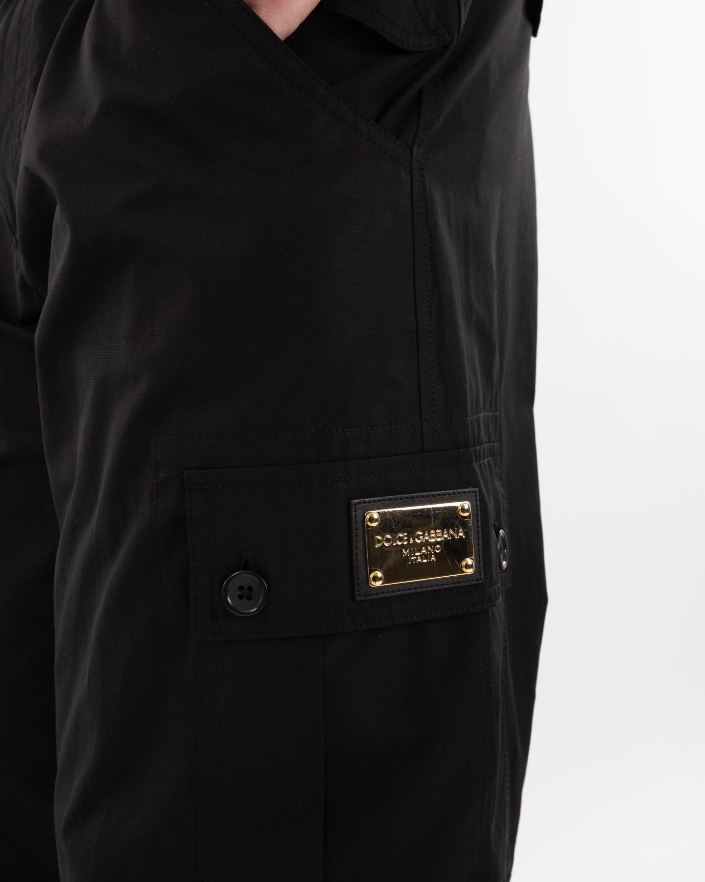 Heren Cotton Cargo BrandPlate Zwart