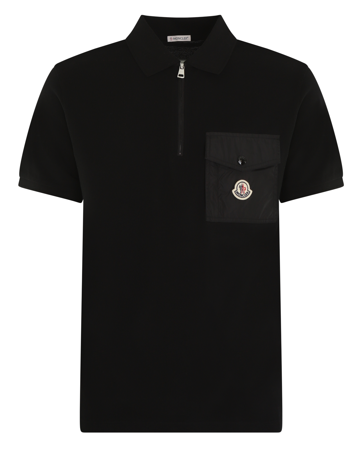 Heren Piquet Polo with Pocket Zwart