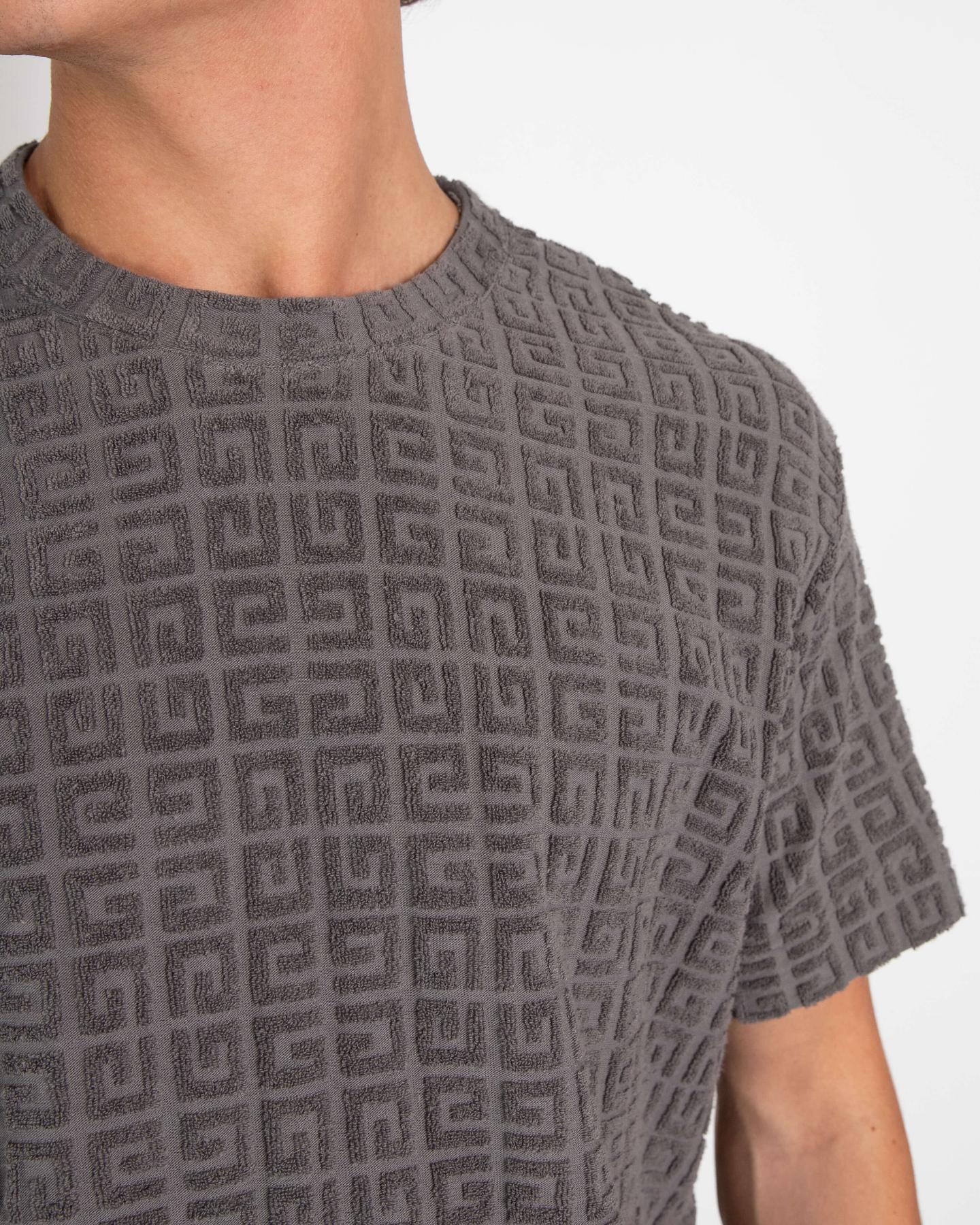 Givenchy Heren 4G Towelling Cotton Grijs T-shirt – foto 7