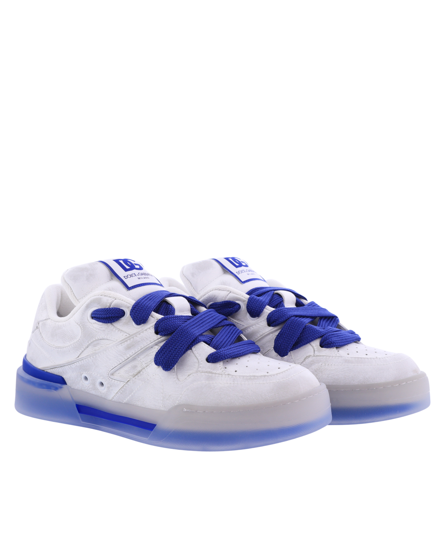 Heren New Roma Sneaker Wit/Blauw