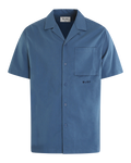 Herren Cotton Linen Shirt Blau