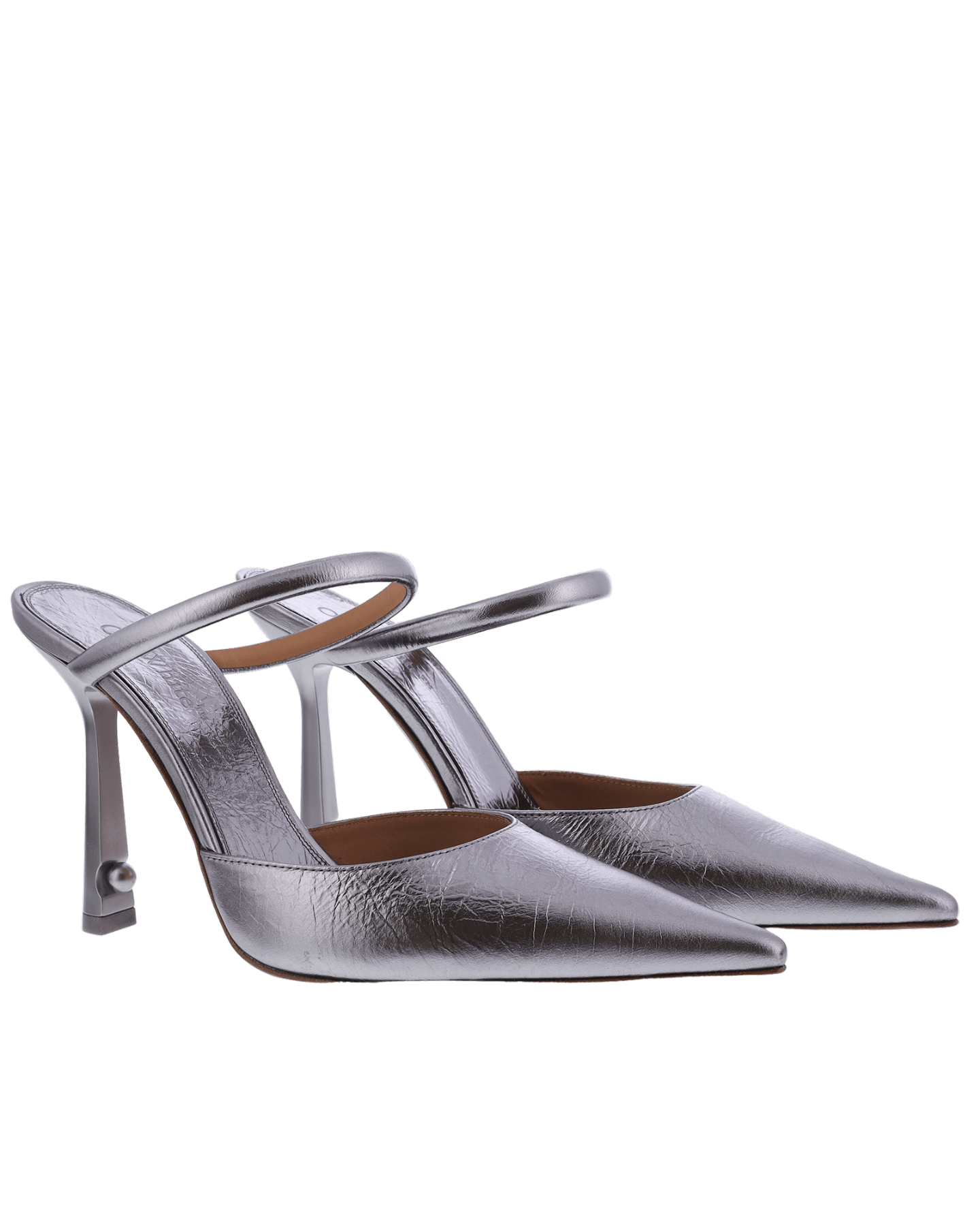 Dames Lollipop Metal Mule Zilver