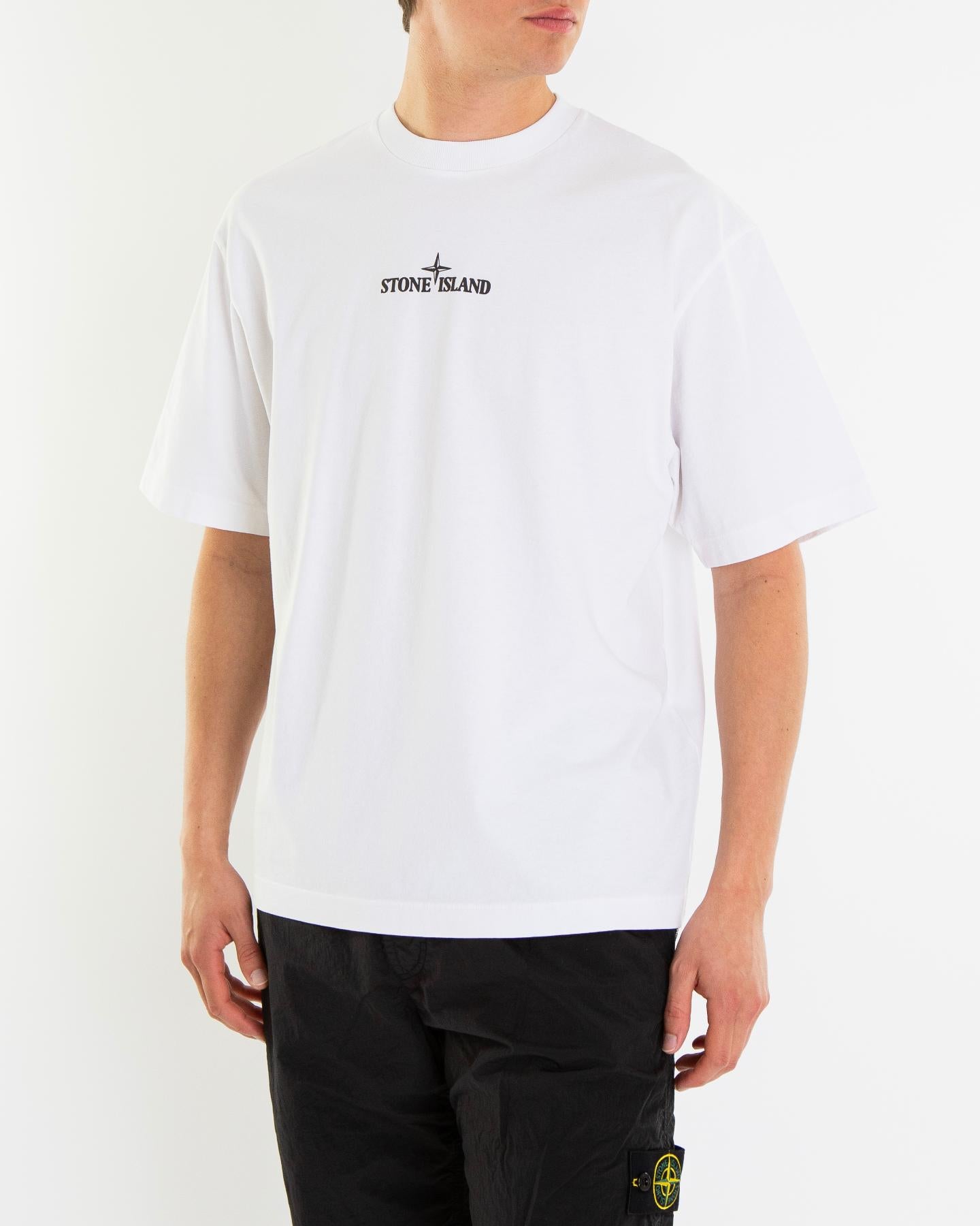 Heren Finger Print T-Shirt Wit
