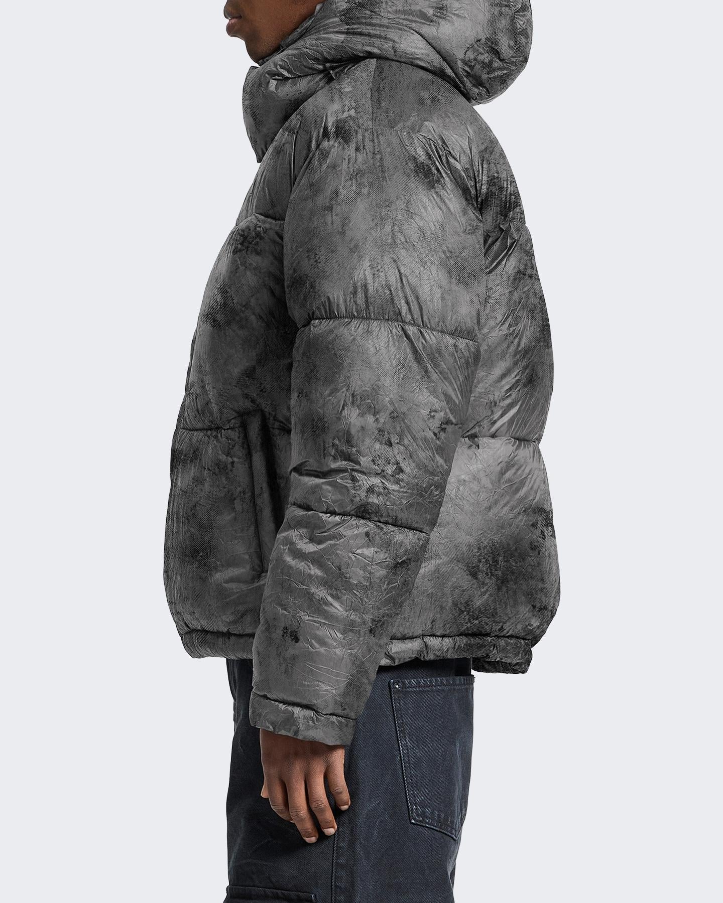 Heren Wrinkled Puffer Jacket