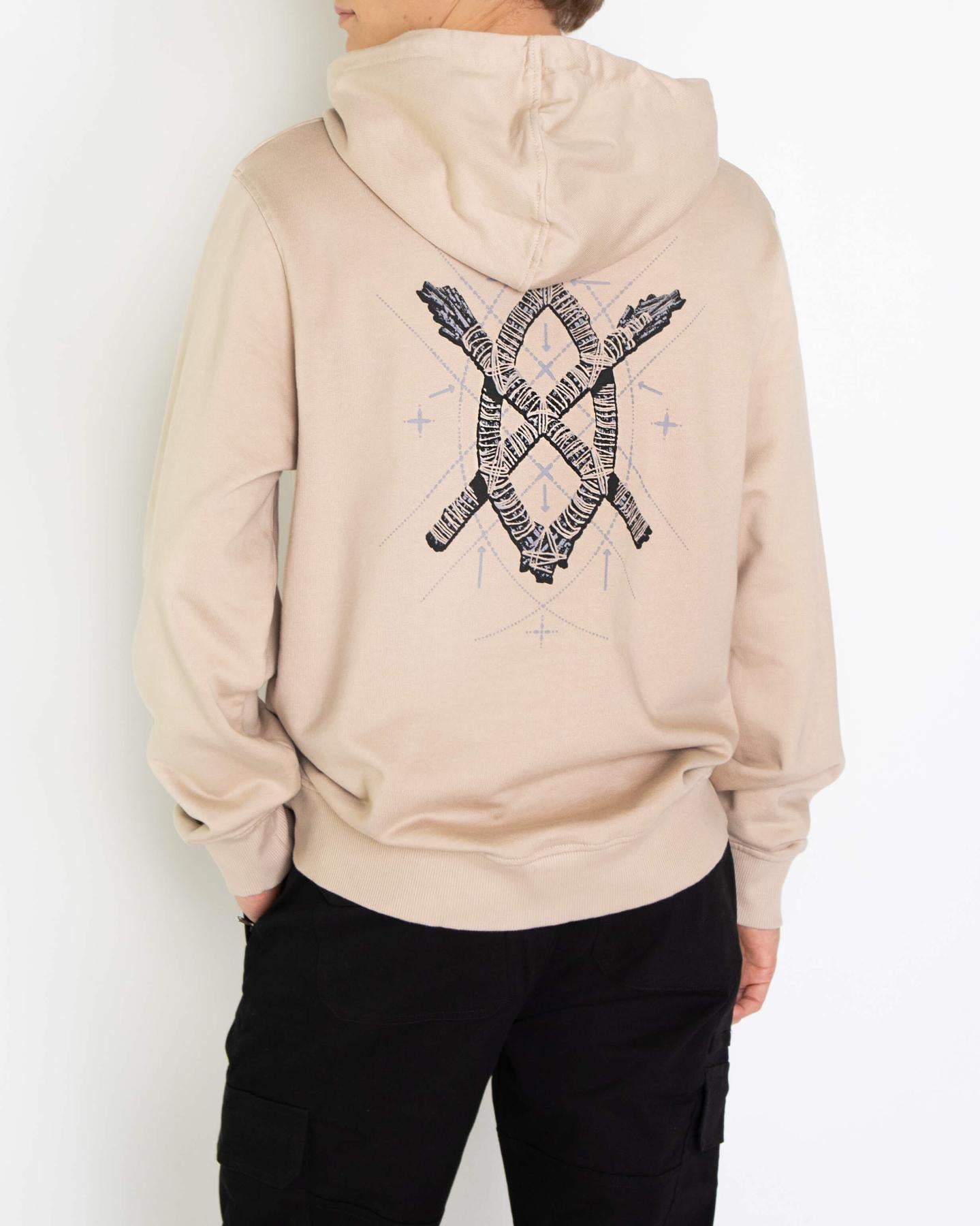 Heren Rudo Hoodie Beige