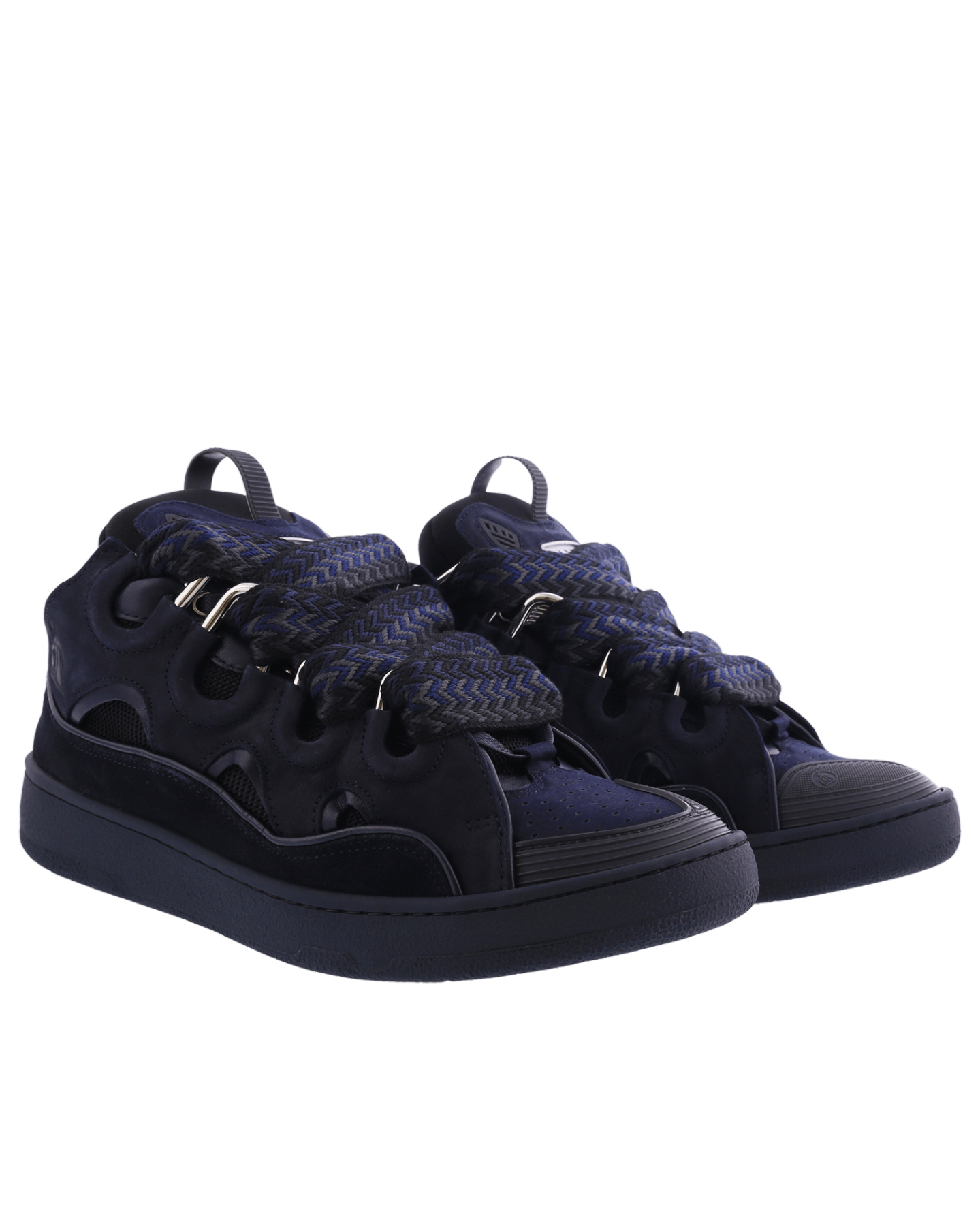 Heren Curb Sneakers Zwart