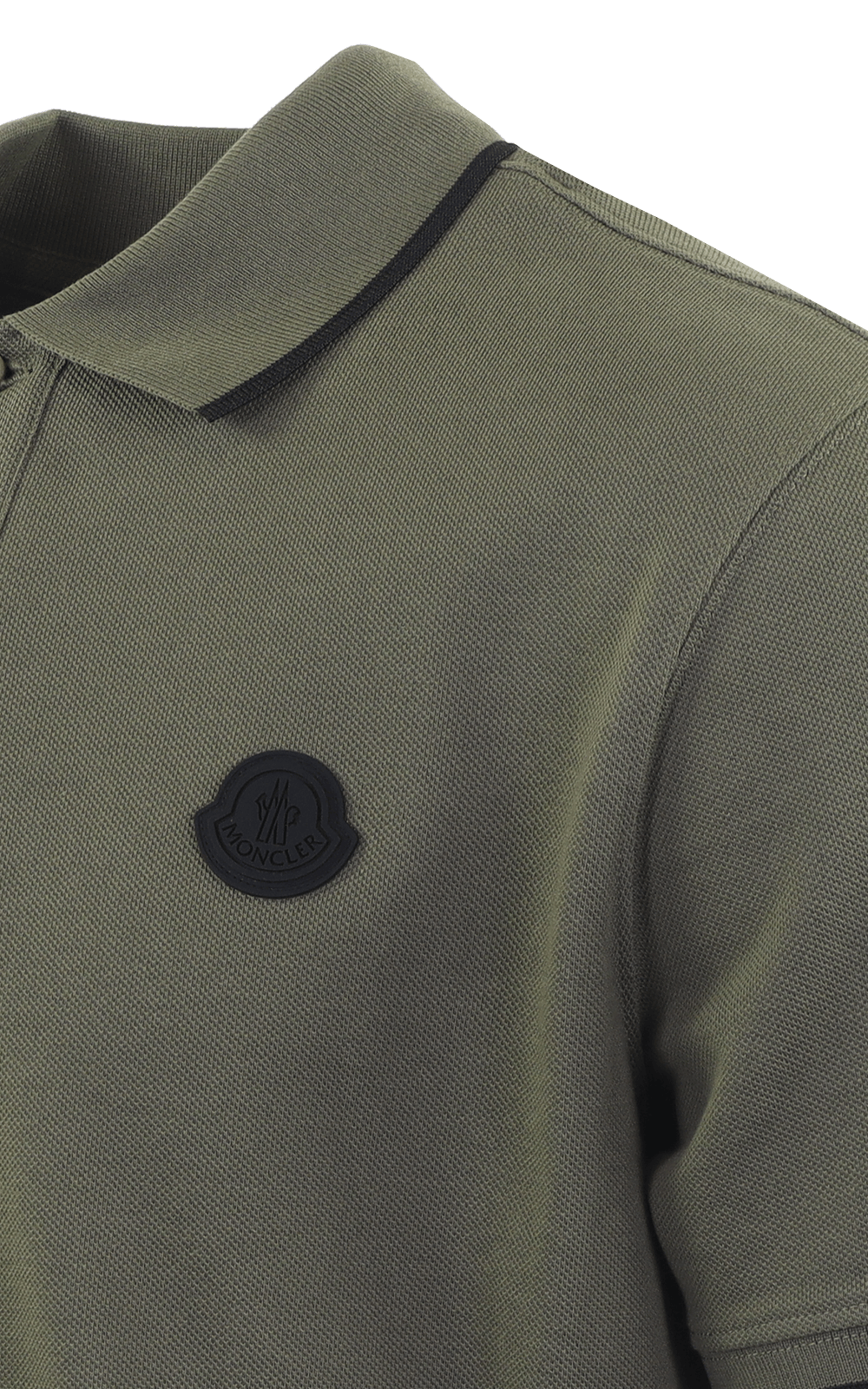 Heren Logo-Patch Polo Groen