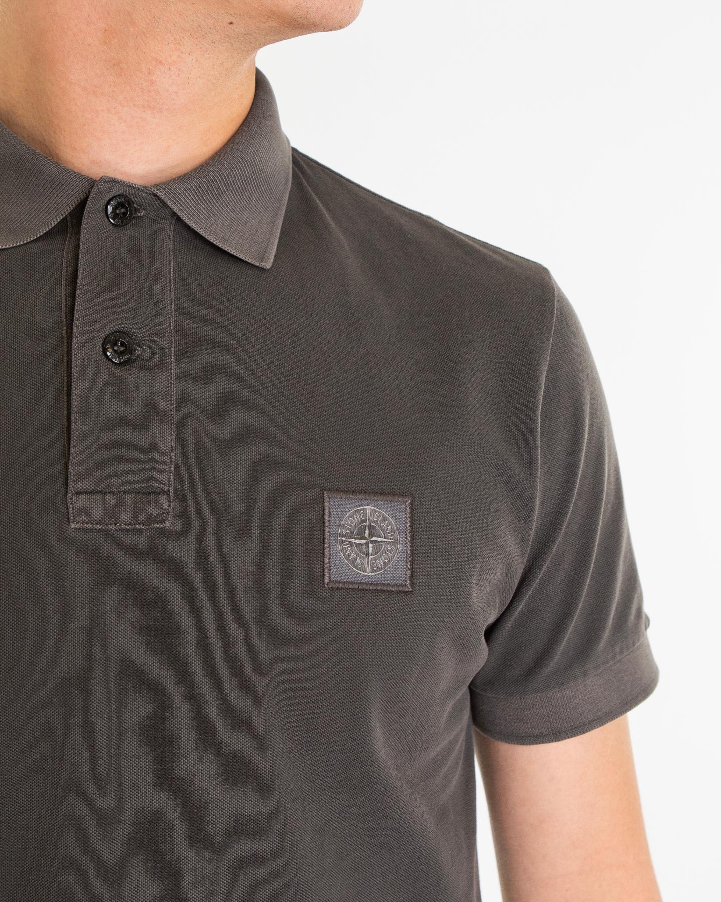 Heren Compass Patch Polo Grijs
