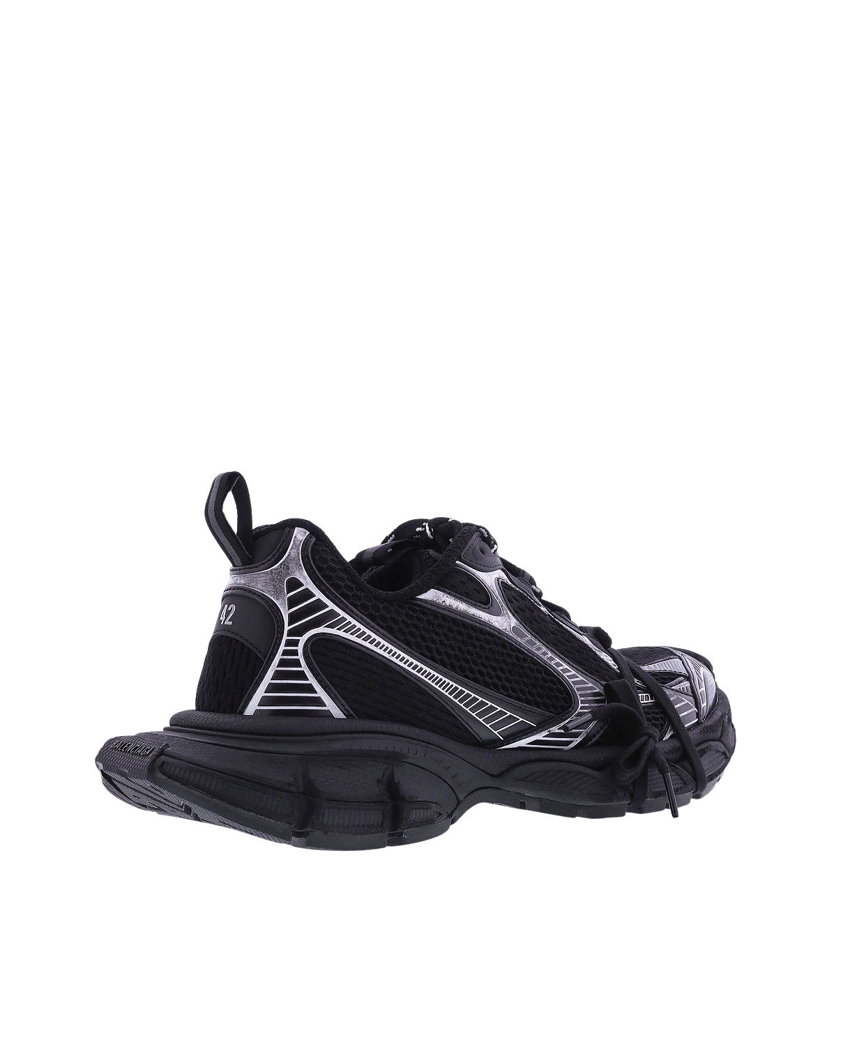 Heren 3XL Sneaker Zwart/Zilver