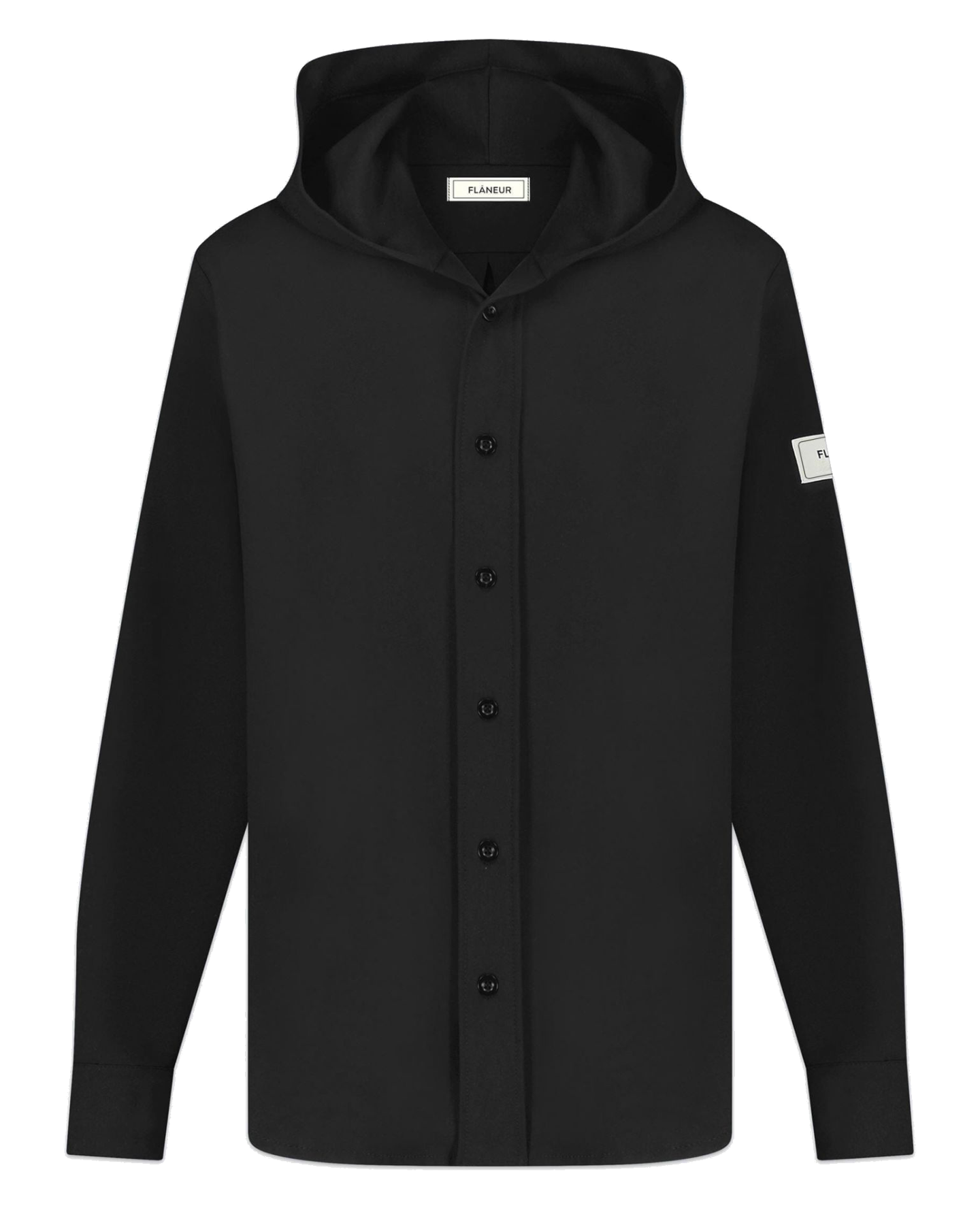 Heren Atelier Hooded Shirt Zwart