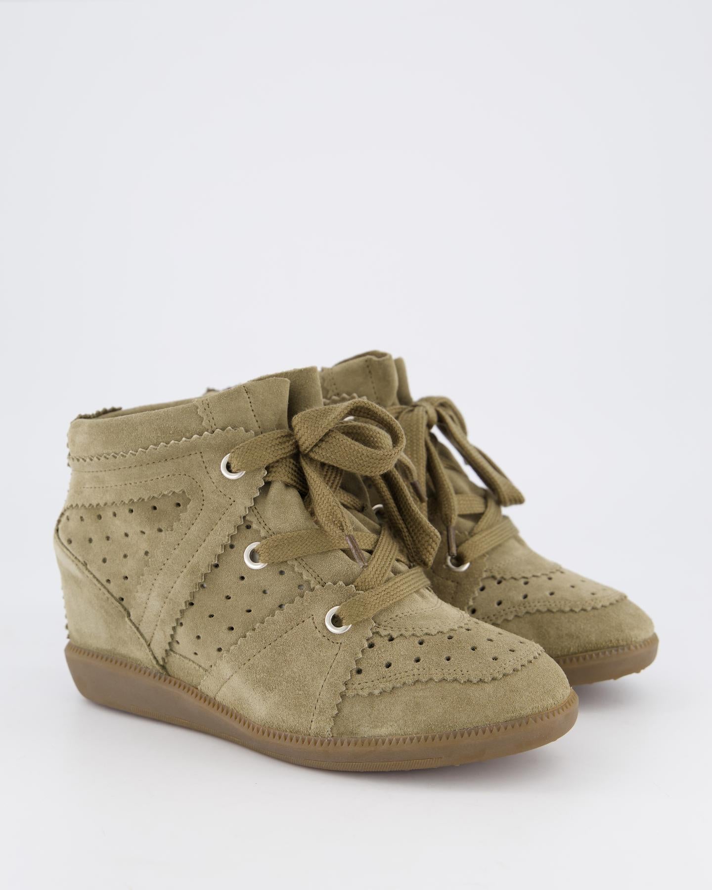 Dames Bobby Sneaker Taupe Groen
