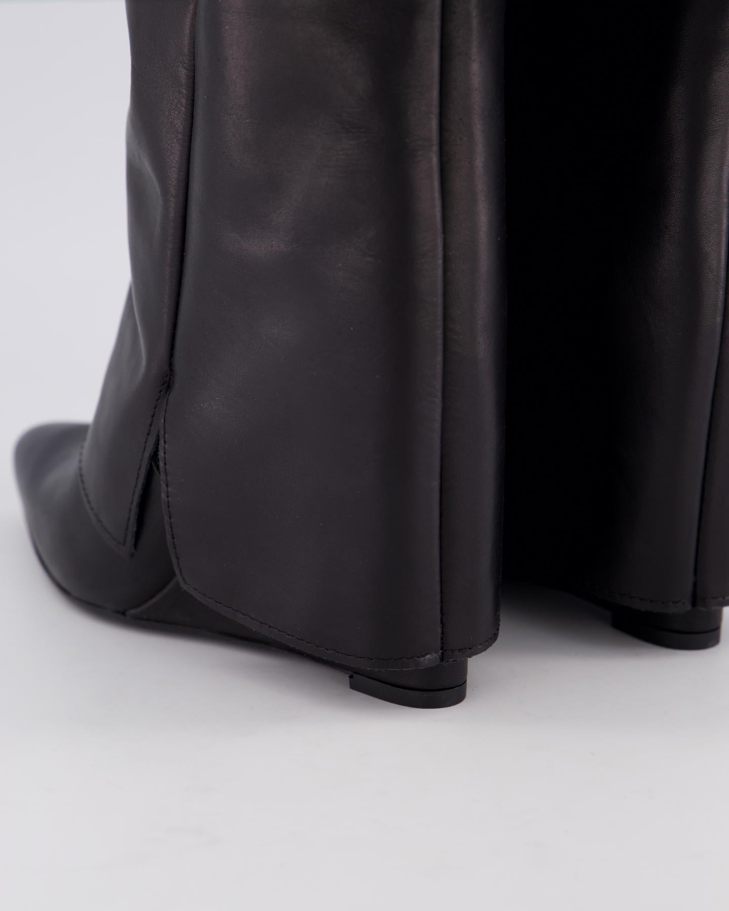 Dames Studded Leather Wedge Boot