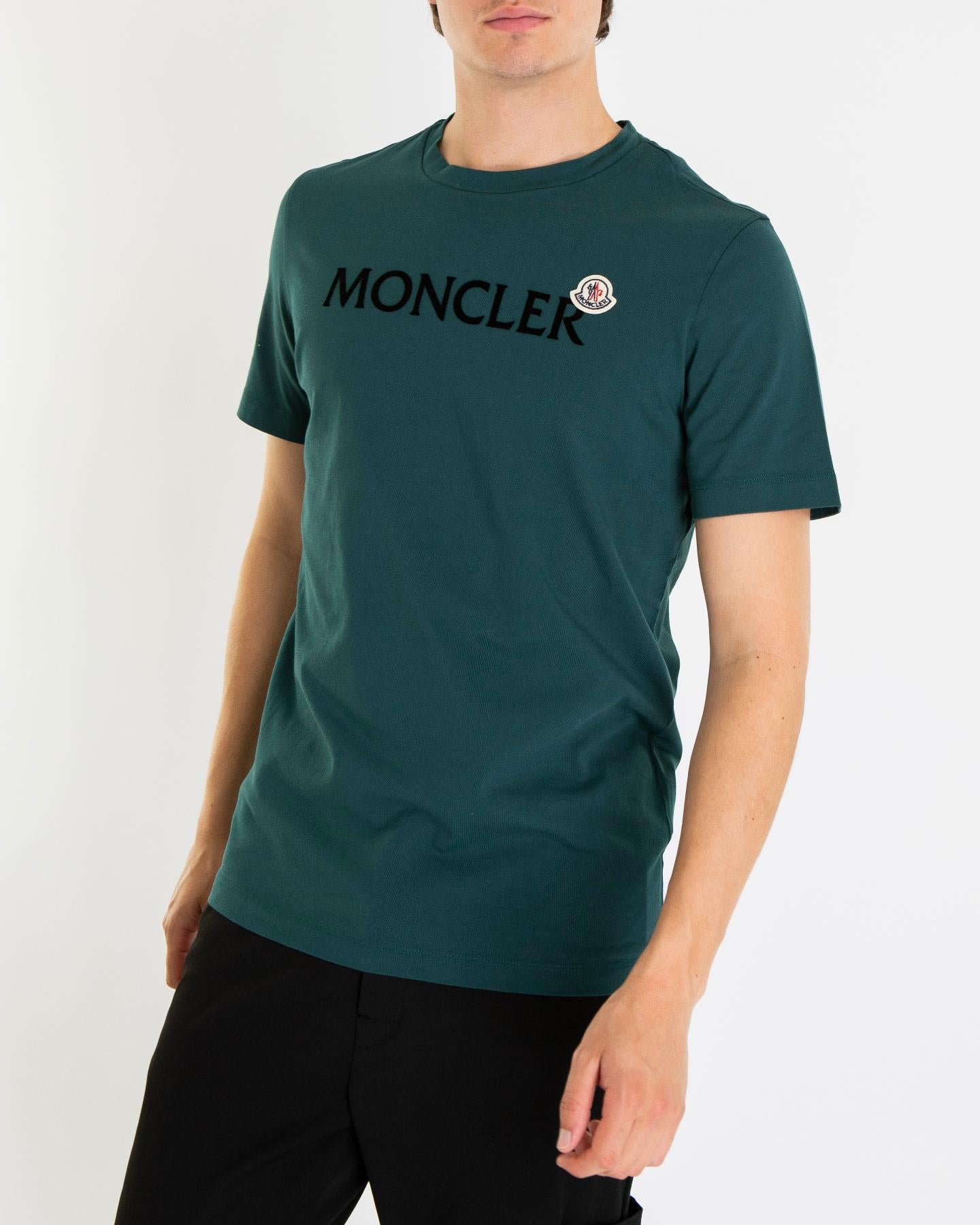 Heren Flocked and Printed Logo Groen