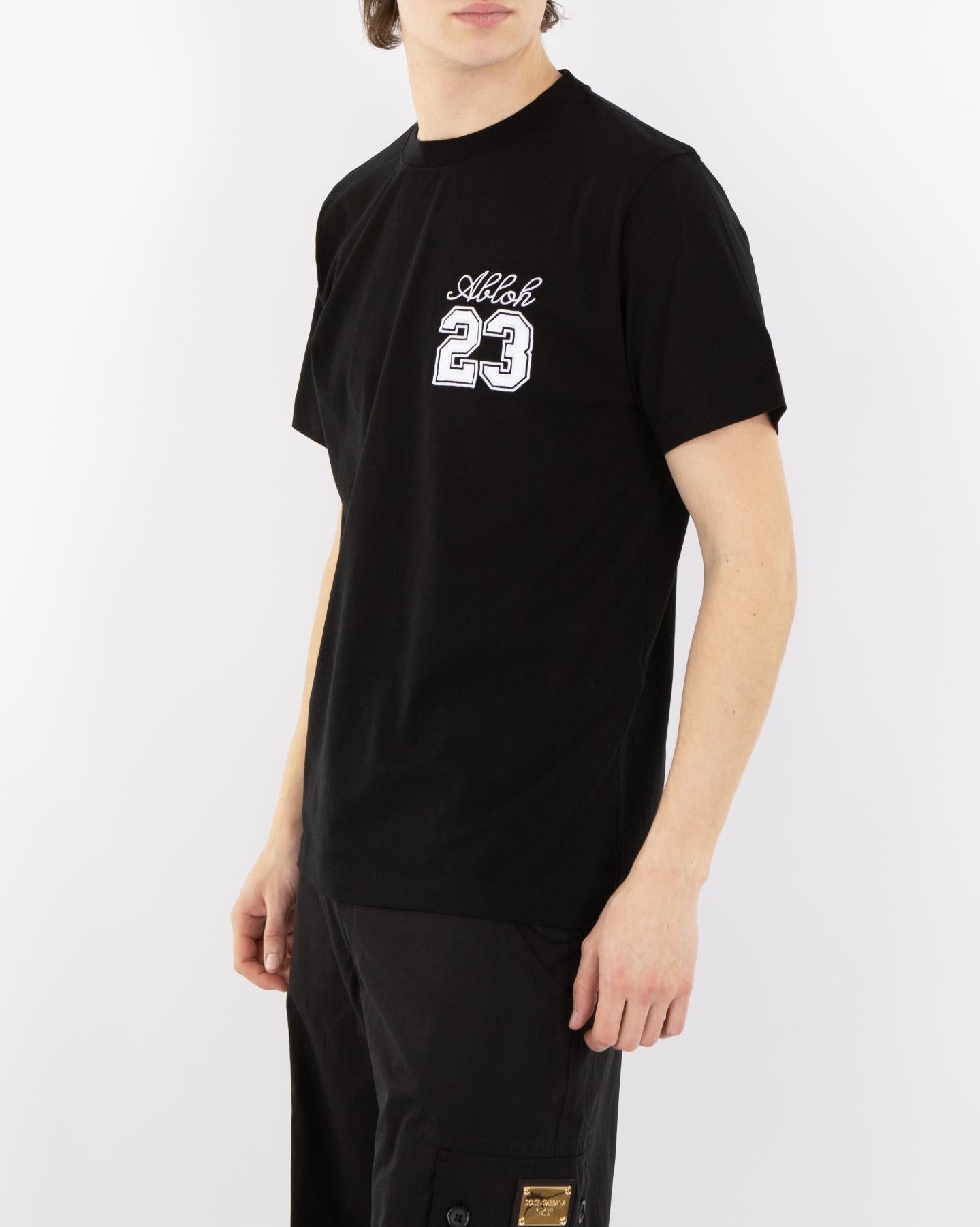 Heren Abloh 23 Logo T-Shirt Zwart