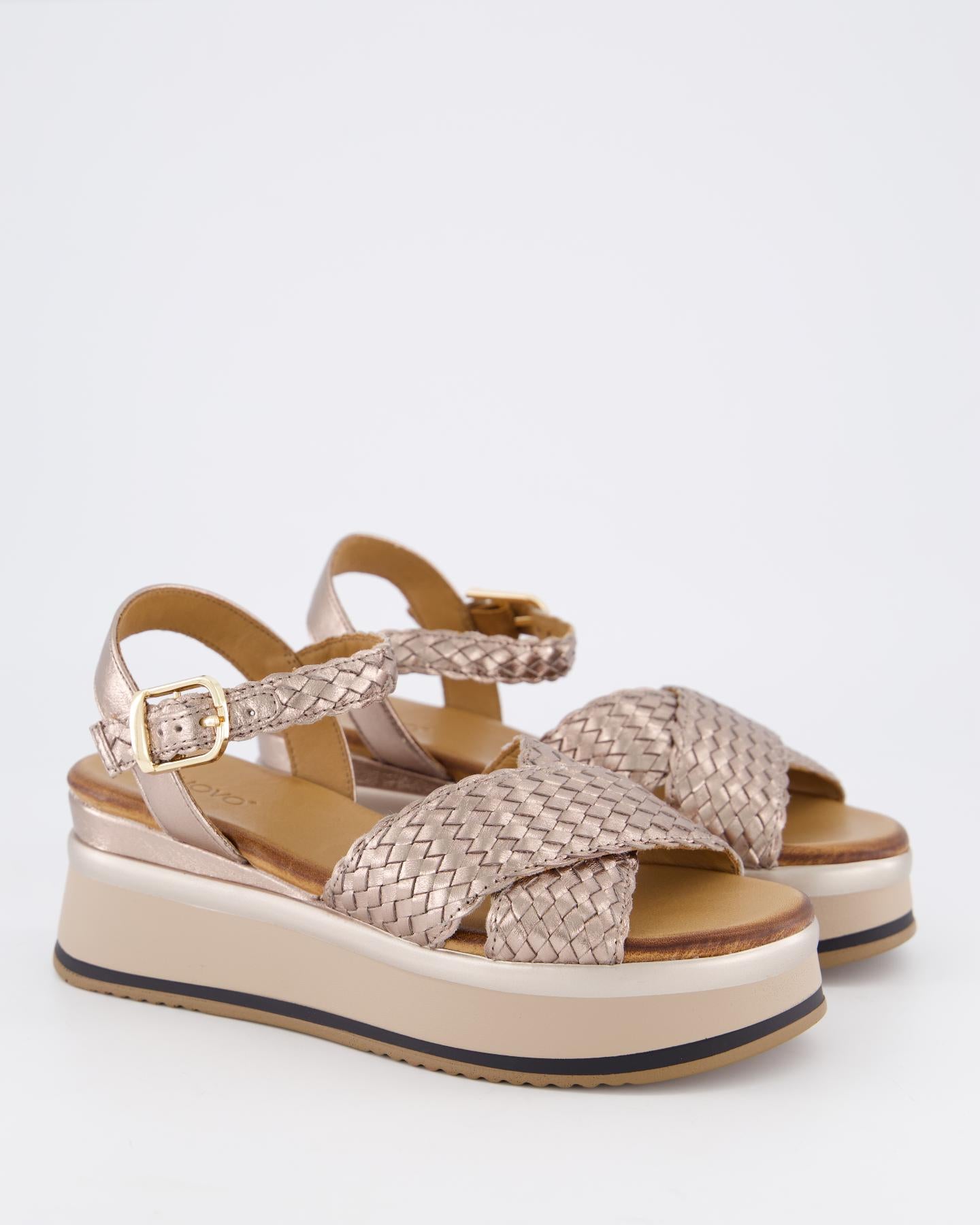 Dames Braided Strap Sandaal Wit