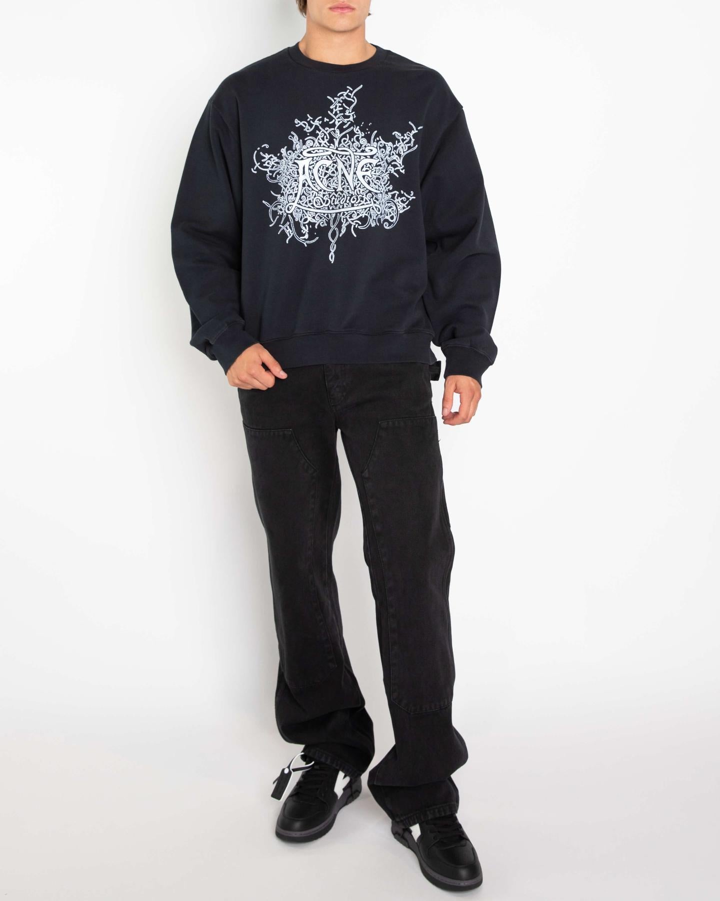 Heren Glow in the Dark Sweater Zwart