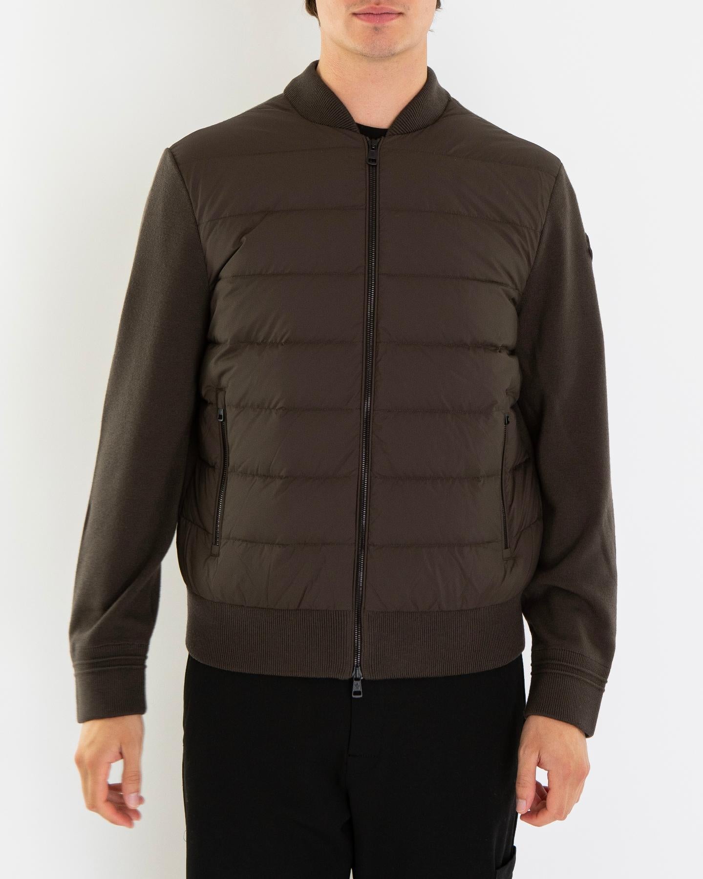 Heren Padde Wool Zip-Up Jacket Grijs