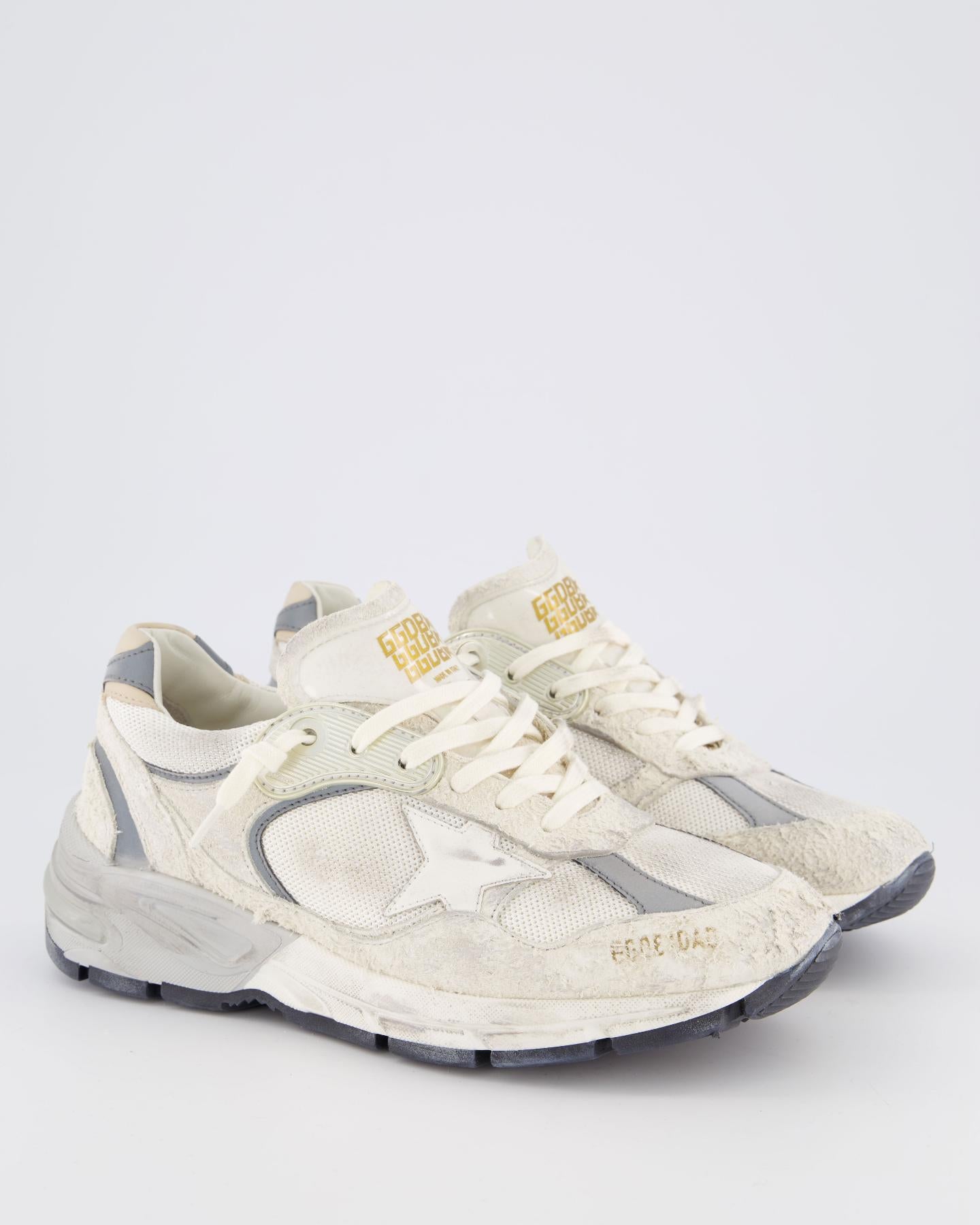 Golden Goose Dames Running Dad Sneaker Wit Beige Eleganza