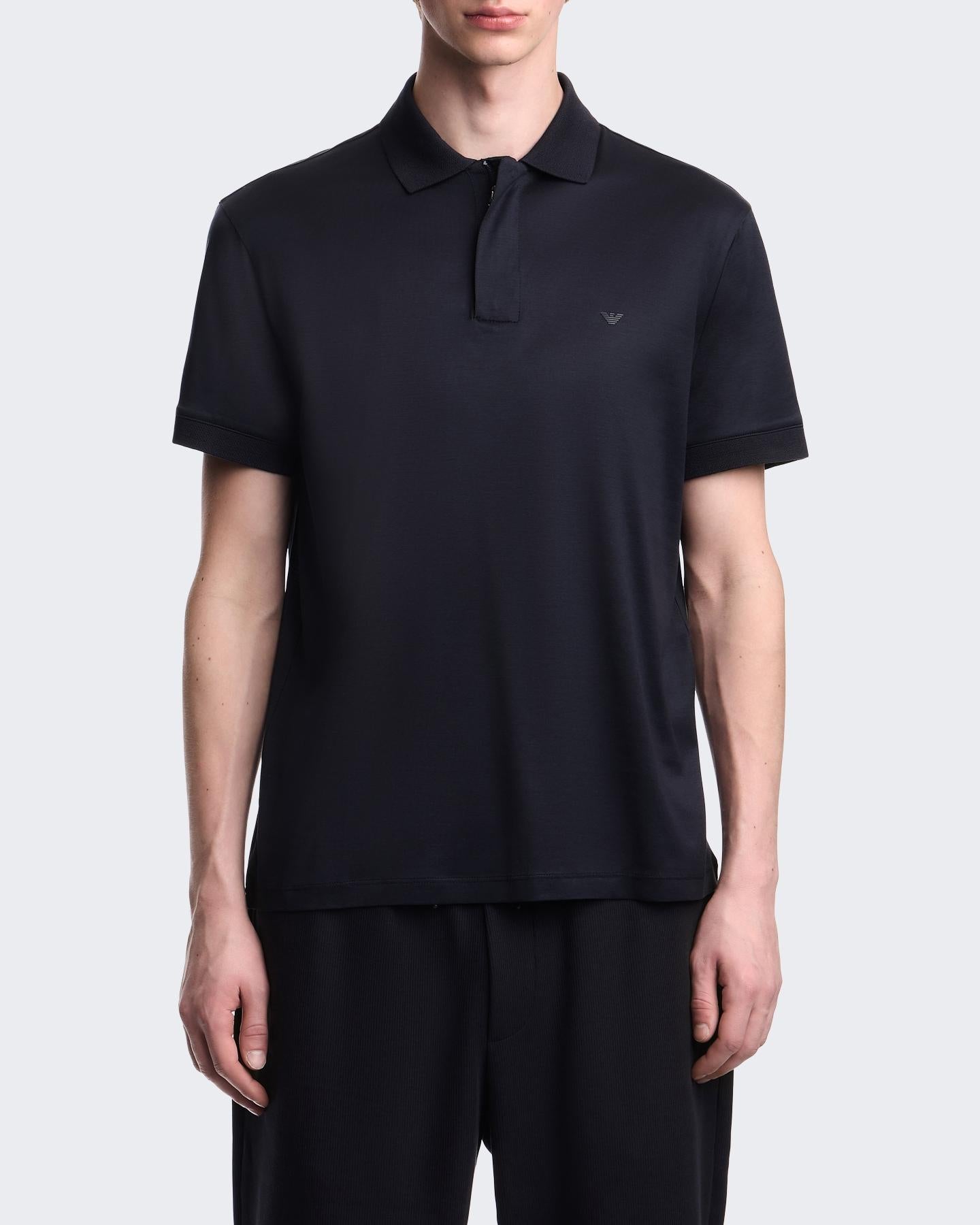 Heren Jersey Polo Blauw