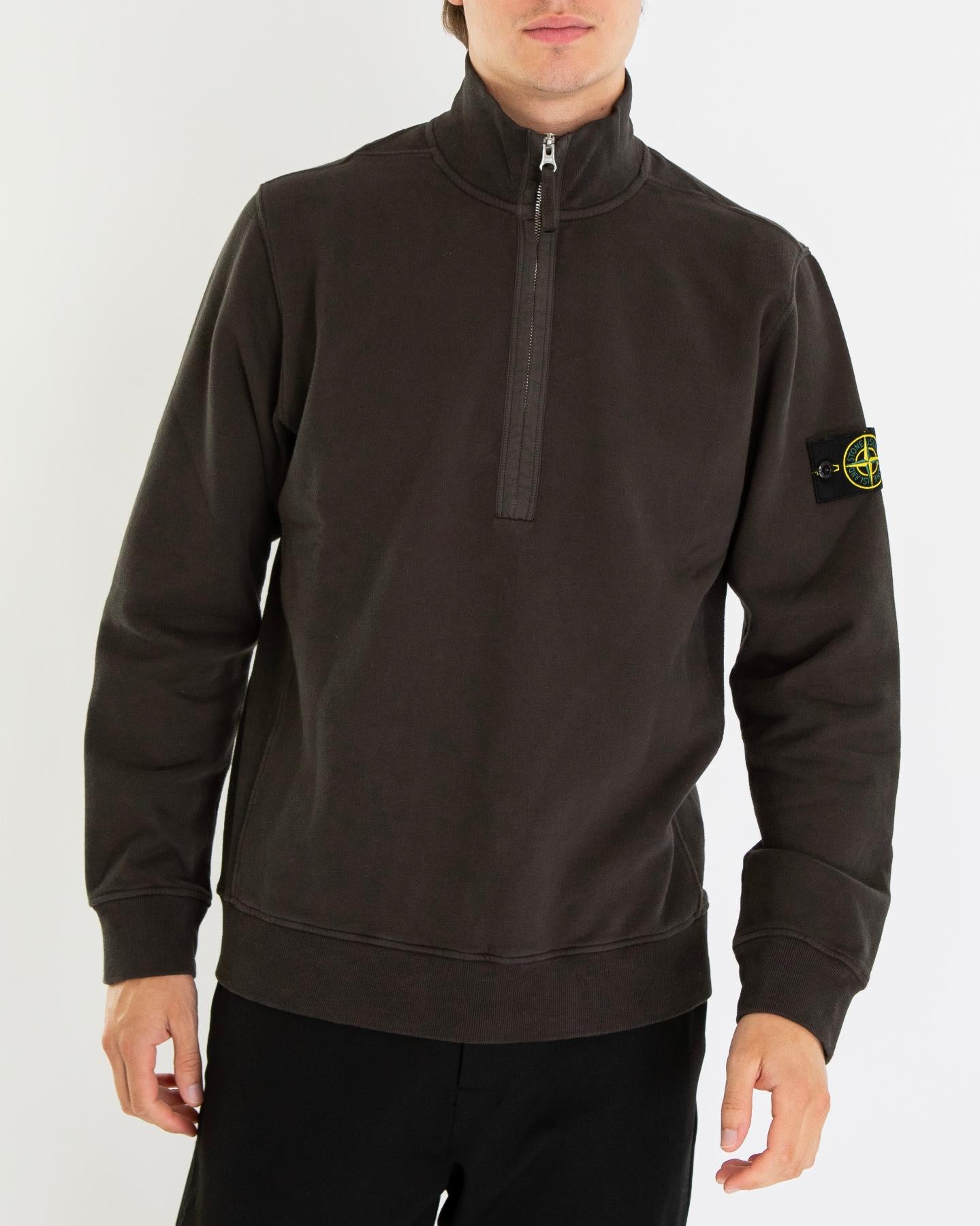 Heren Half Zip Sweater Grijs