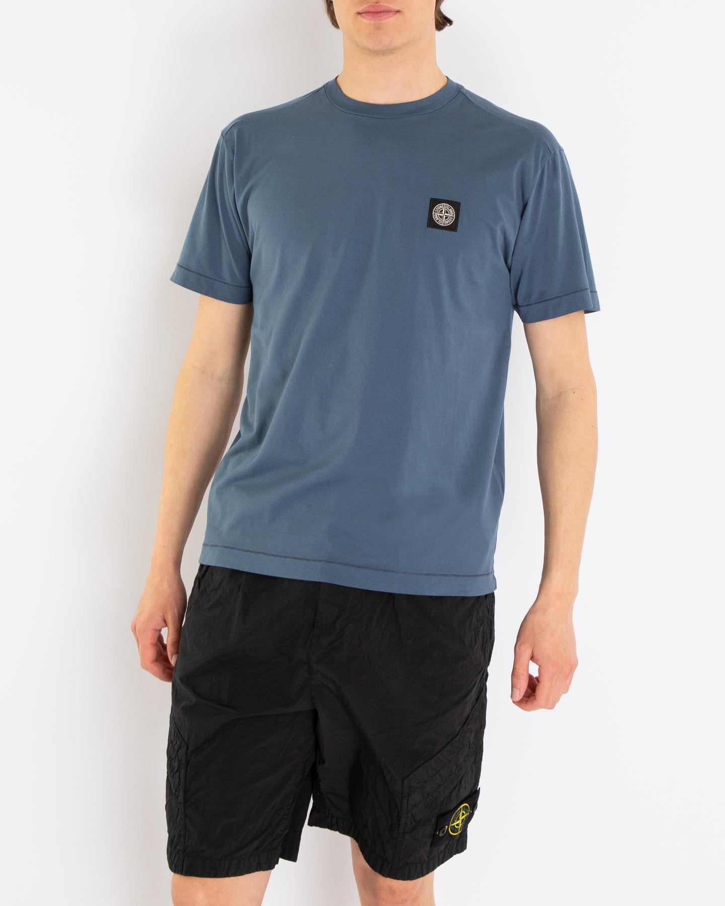 Heren Logopatch T-Shirt Blauw