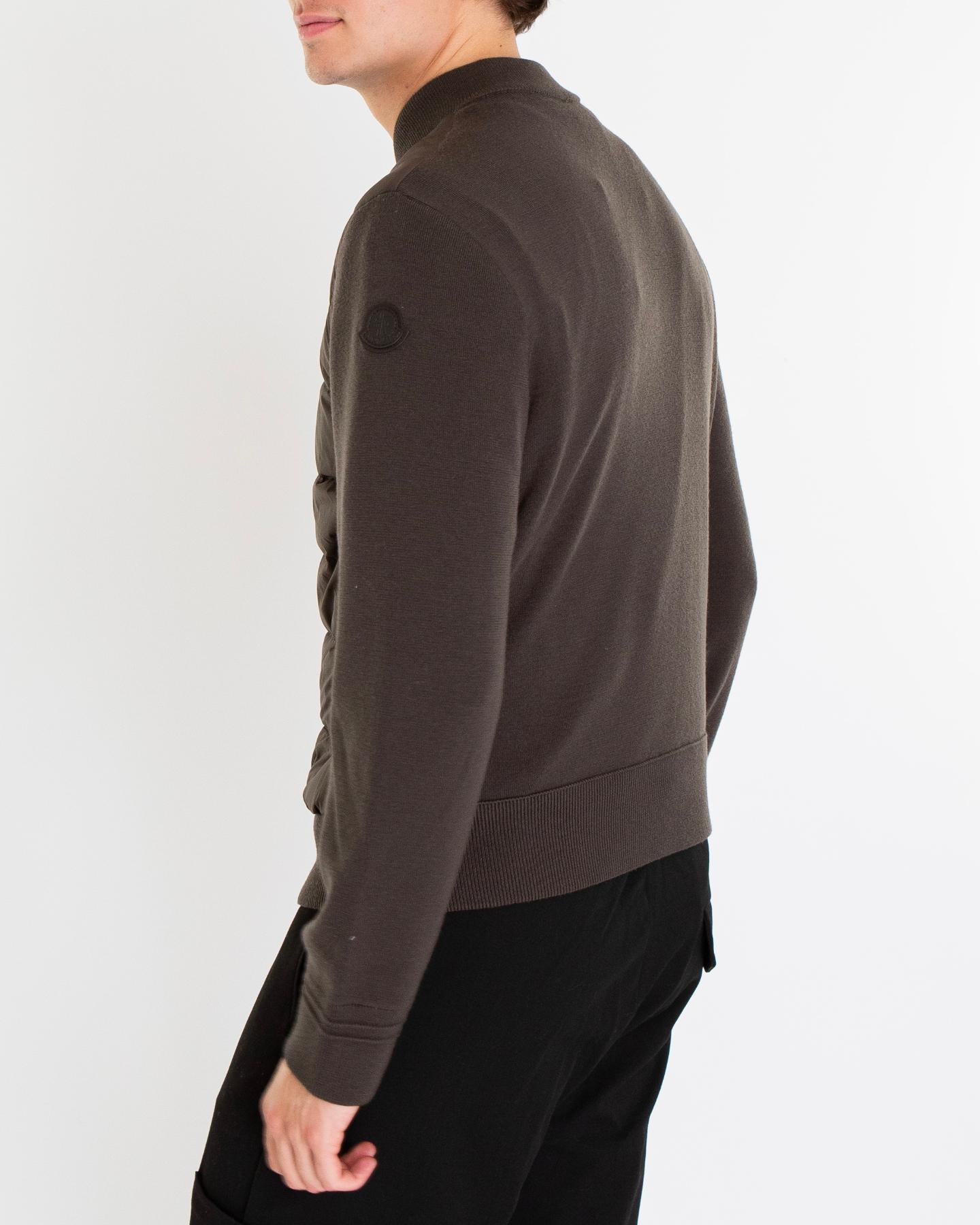 Heren Padde Wool Zip-Up Jacket Grijs