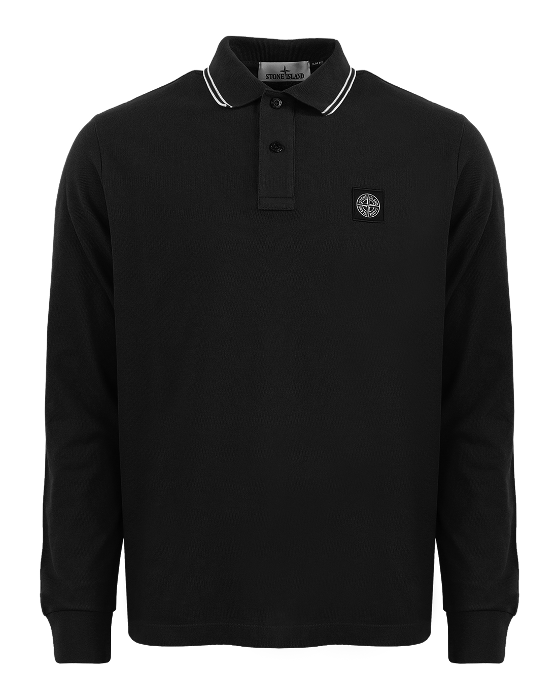 Heren Logopatch Polo Shirt Zwart
