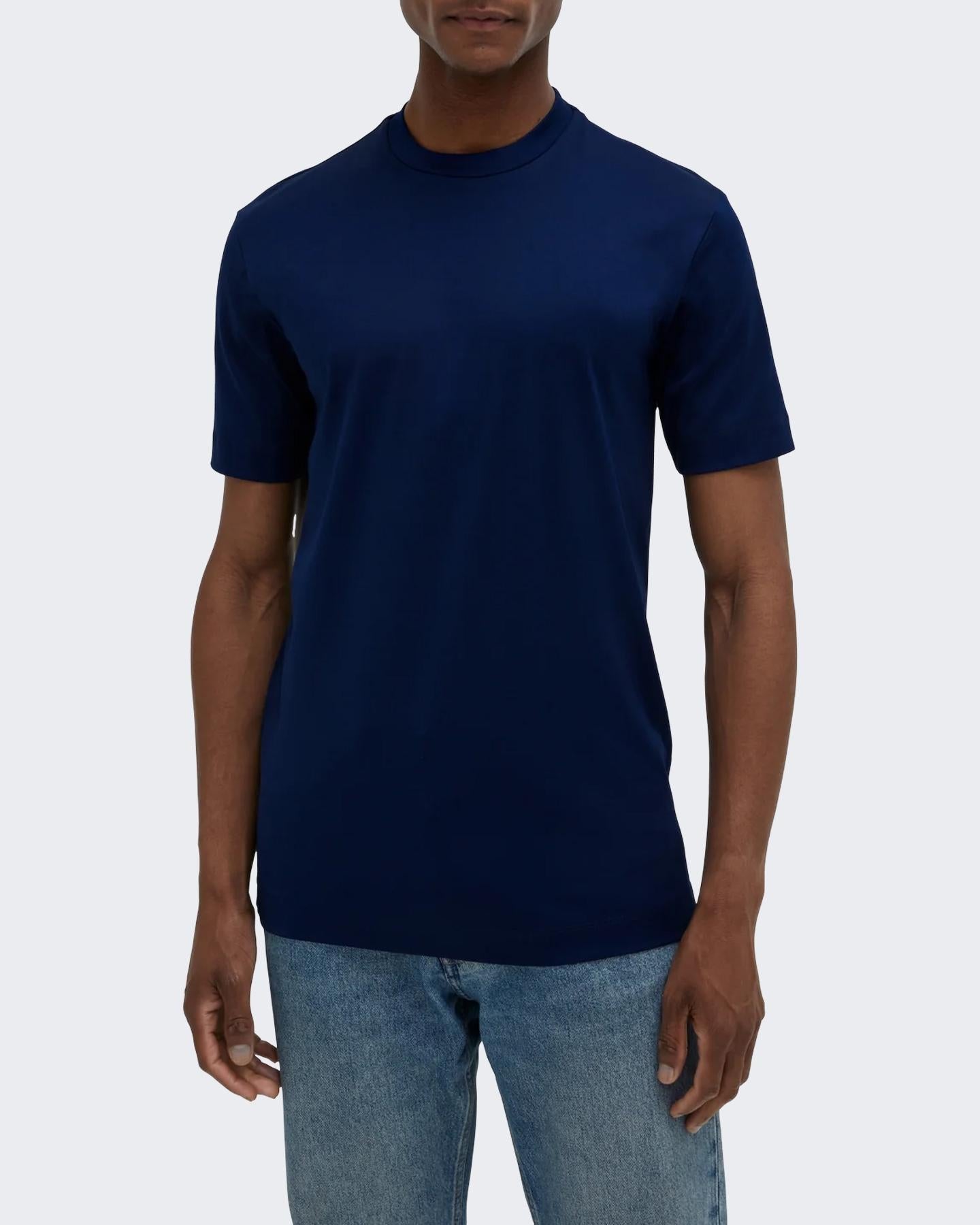 Heren Interlock Supima T-Shirt Blauw