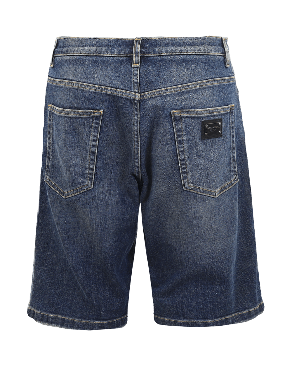 Heren Stretch Denim Shorts Blauw