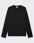 Schwarzer Herrenpullover aus schwerem Supima-Imitat