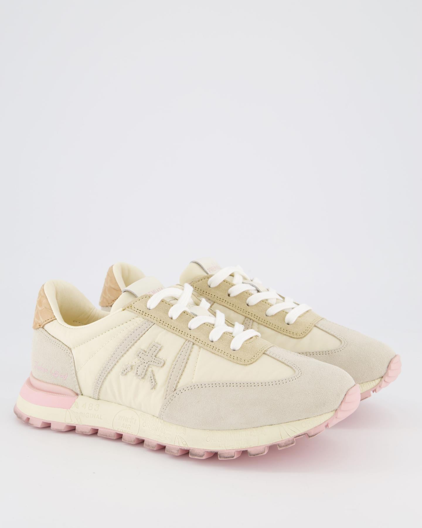 Dames John Low D Sneaker Beige/Roze