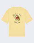 Drole De Monsieur Heren Slogan Rose T-Shirt Geel — huidige kleur
