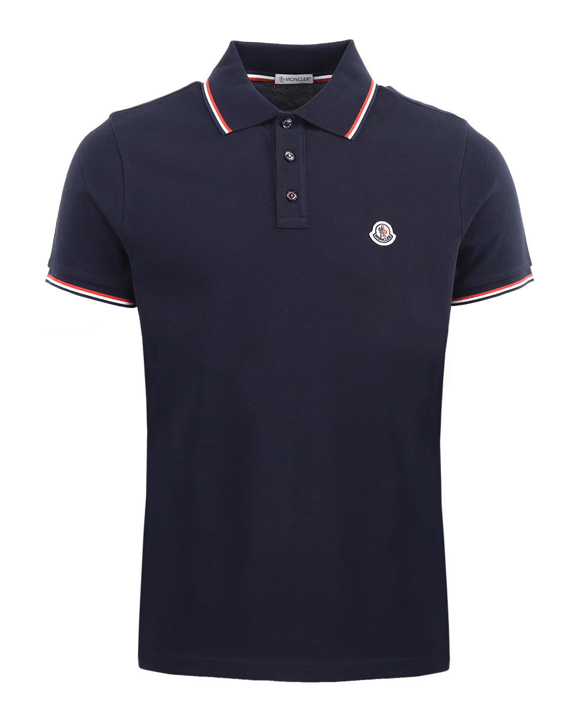 Heren Logo Patch Cotton Pique Blauw
