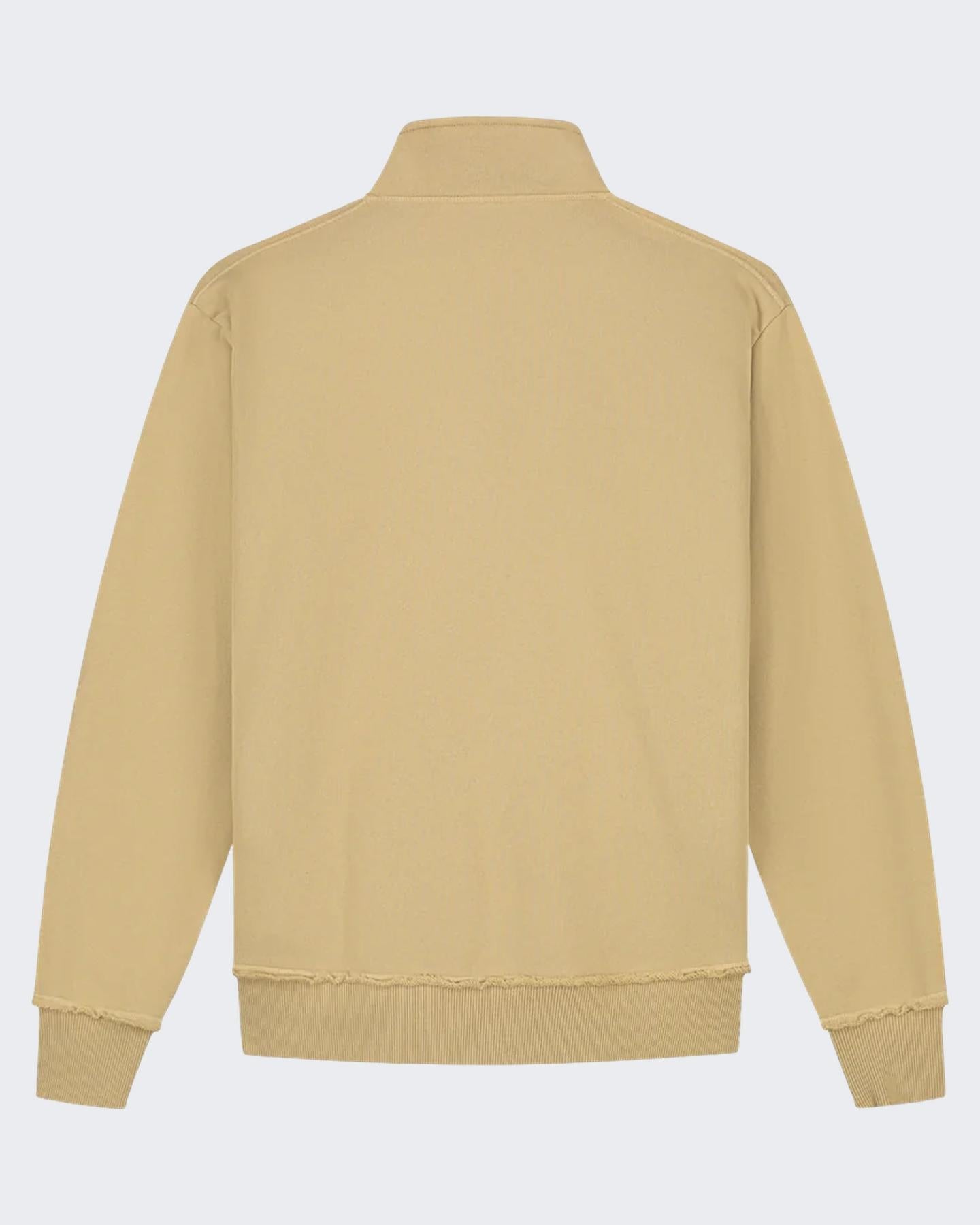 Heren Signature Zip Sweater Beige