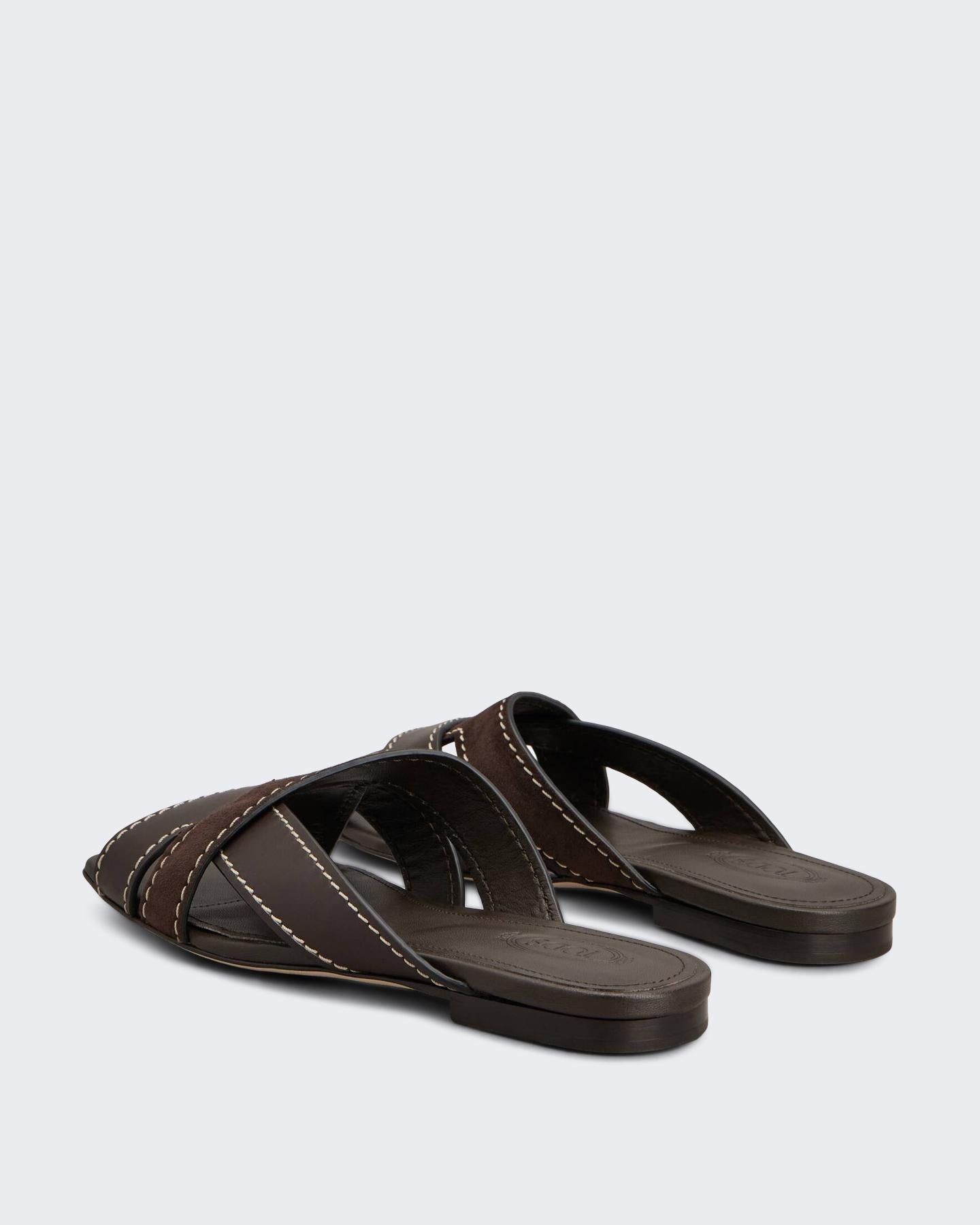 Dames Sand.Cuoio Flat 99L Fasce Incr